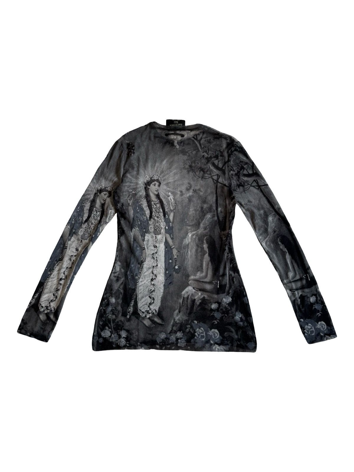 Jean Paul Gaultier Vtg S/S 1998 Jean Paul Gaultier Maile Mesh Top Hindu Goddess Size L / US 10 / IT 46 - 10 Thumbnail