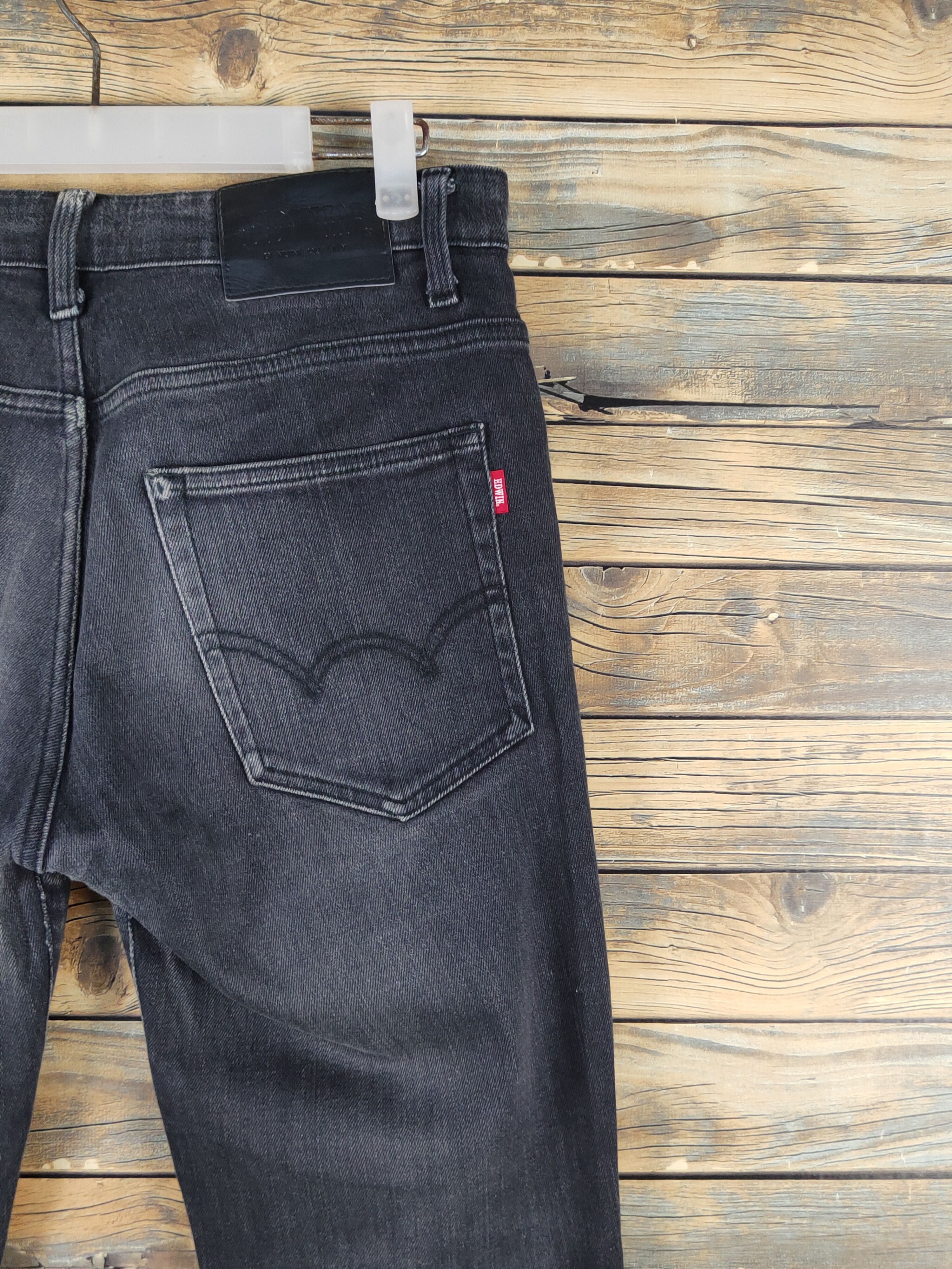 Edwin Edwin Black Distressed Ripped denim Jeans #W1305 Size US 31 - 13 Thumbnail