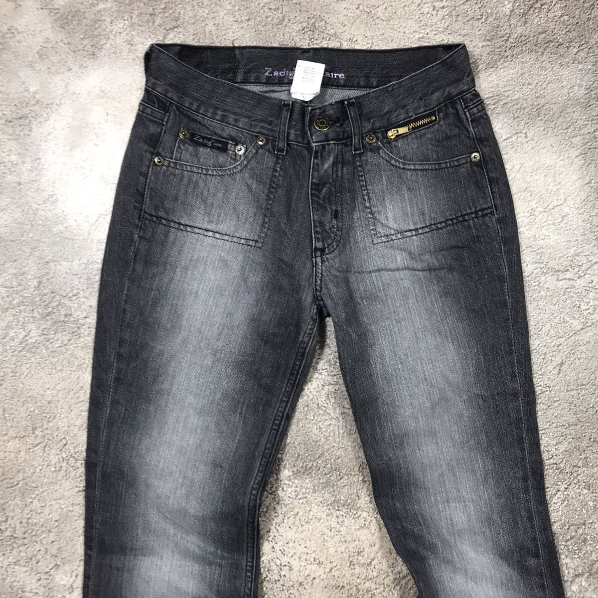 Vintage Vintage Y2K Baggy Flared Distressed Jeans Grunge 90s Logo 26 Size 26" / US 2 / IT 38 - 2 Thumbnail