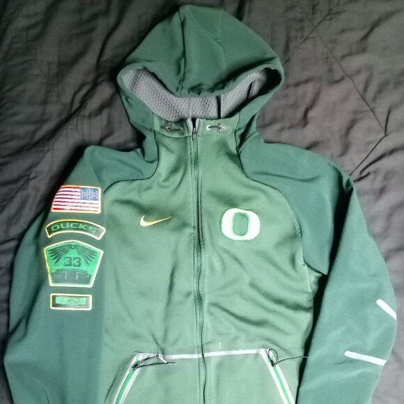 Nike Nike Oregon Ducks Salute To Service Zipper Hoodie Sweatshirt Size US S / EU 44-46 / 1 - 2 Thumbnail