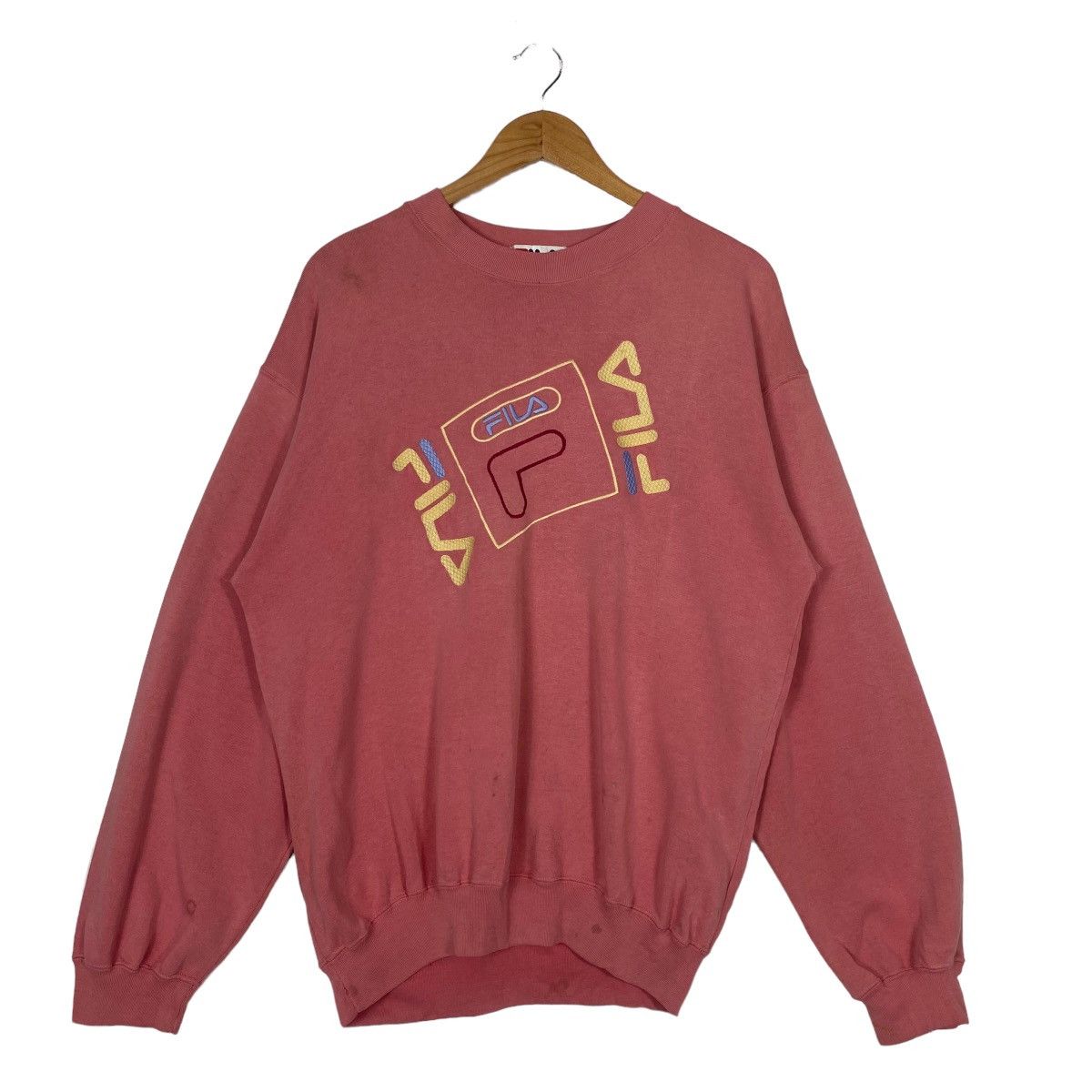 Fila × Japanese Brand Vintage Fila Big Logo Crewneck Sweatshirt Size M Size US M / EU 48-50 / 2 - 2 Thumbnail