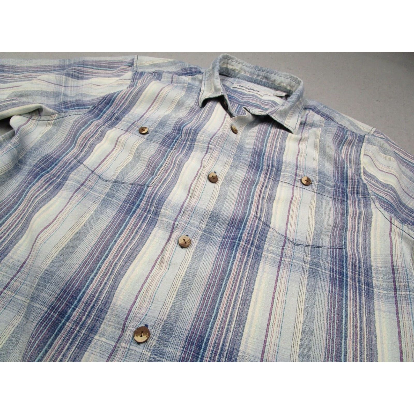 Tommy Bahama TOMMY BAHAMA Shirt Mens XL Blue Island Zone Button Up Silk Blend Camp Island Zone Button-Up Casual Size US XL / EU 56 / 4 - 2 Thumbnail