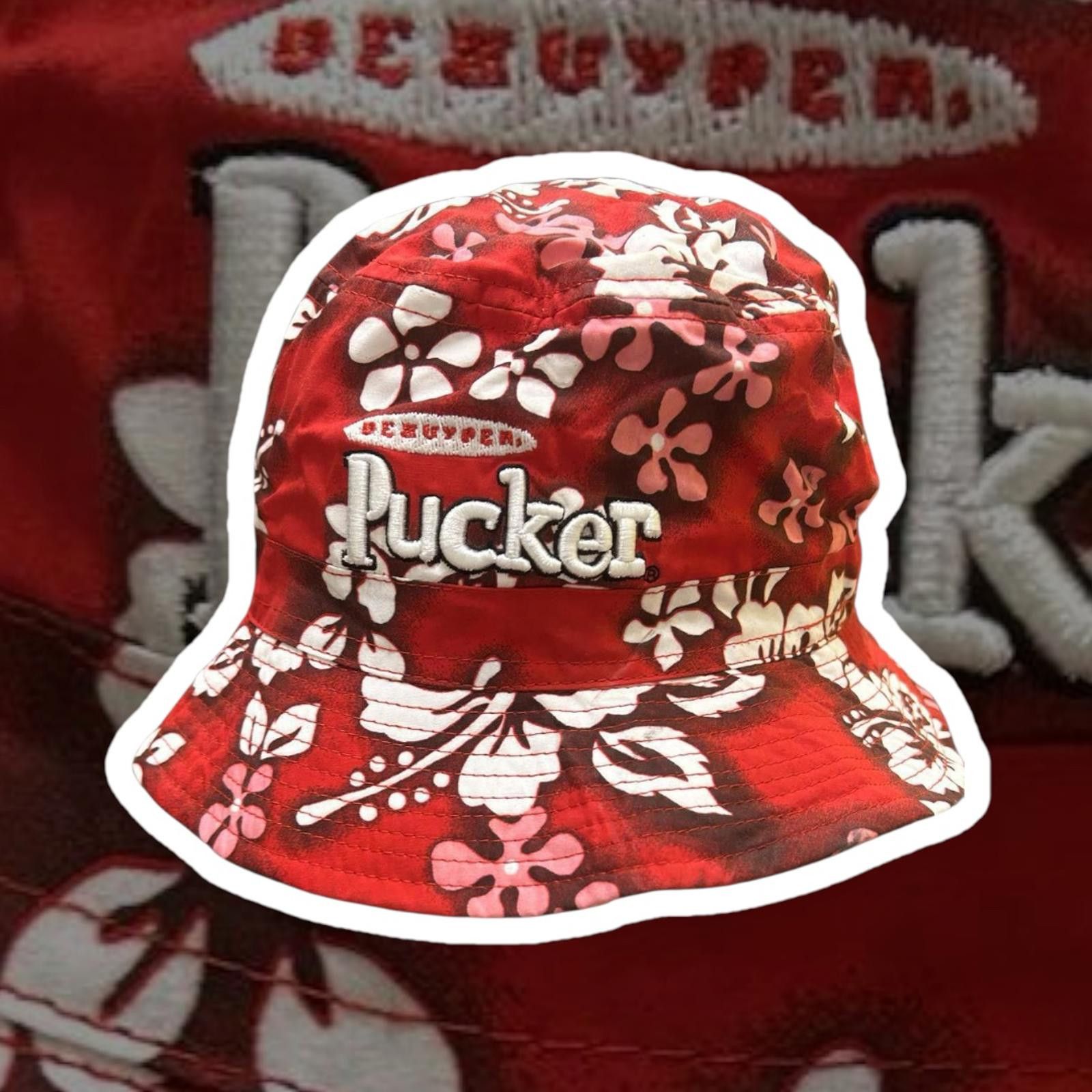 Packer Shoes Pucker Floral Bucket Hat - Red & White Size ONE SIZE - 1 Thumbnail