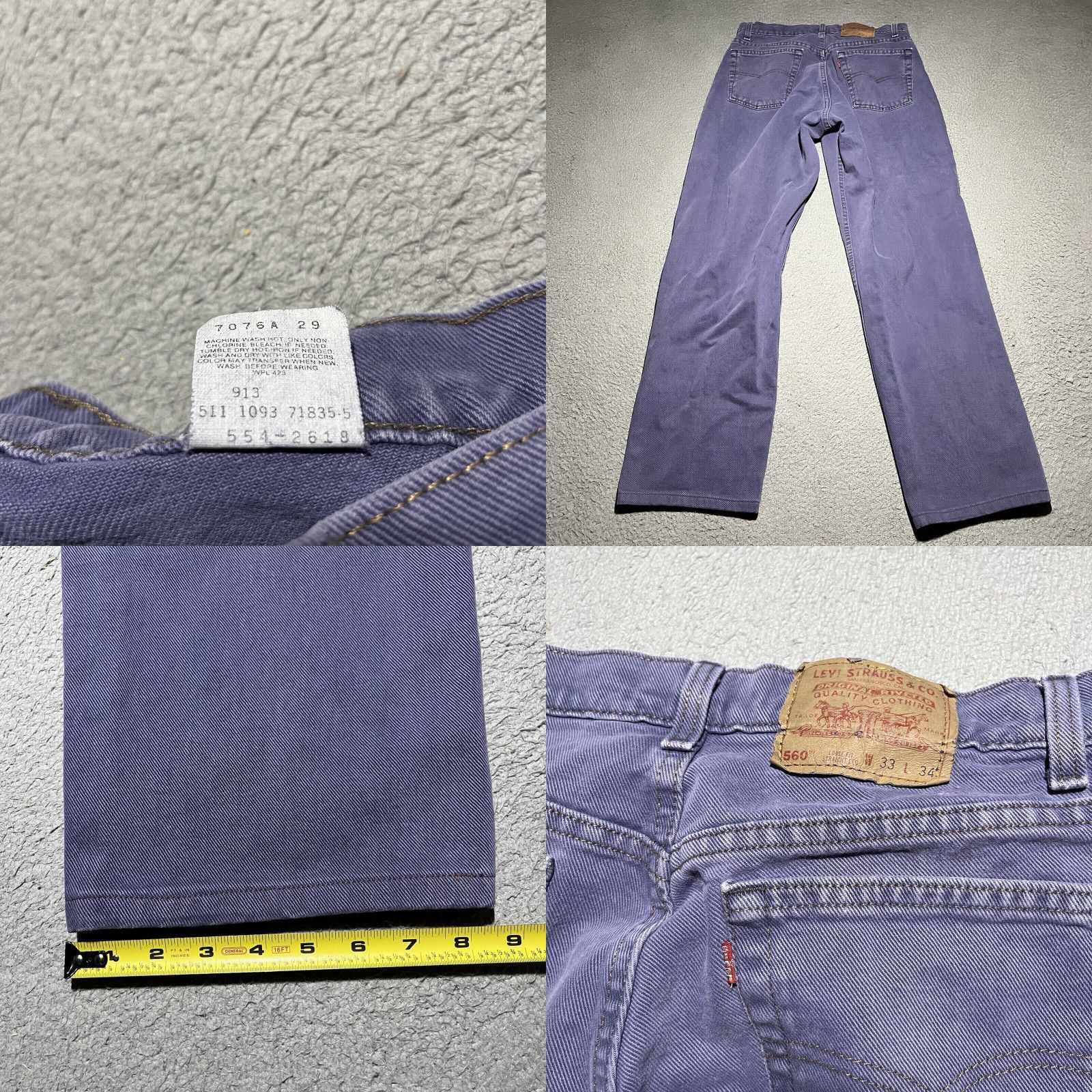 Vintage order Levis 560 Jeans Faded Blue Levis Straight Jeans Size 32x32