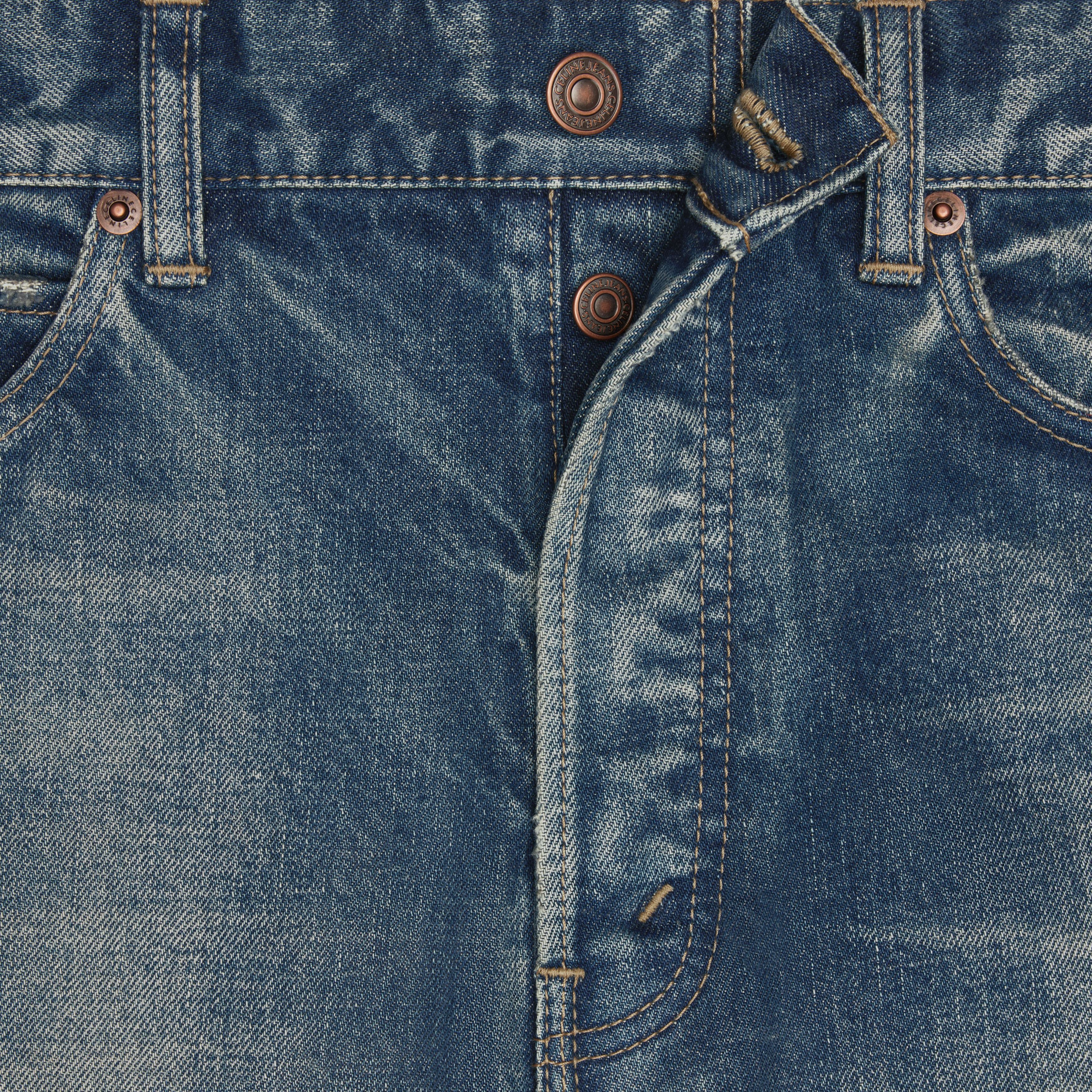 Celine 2N574815V.08TI Kurt Jeans in Trail Wash Denim Size US 33 - 2 Thumbnail