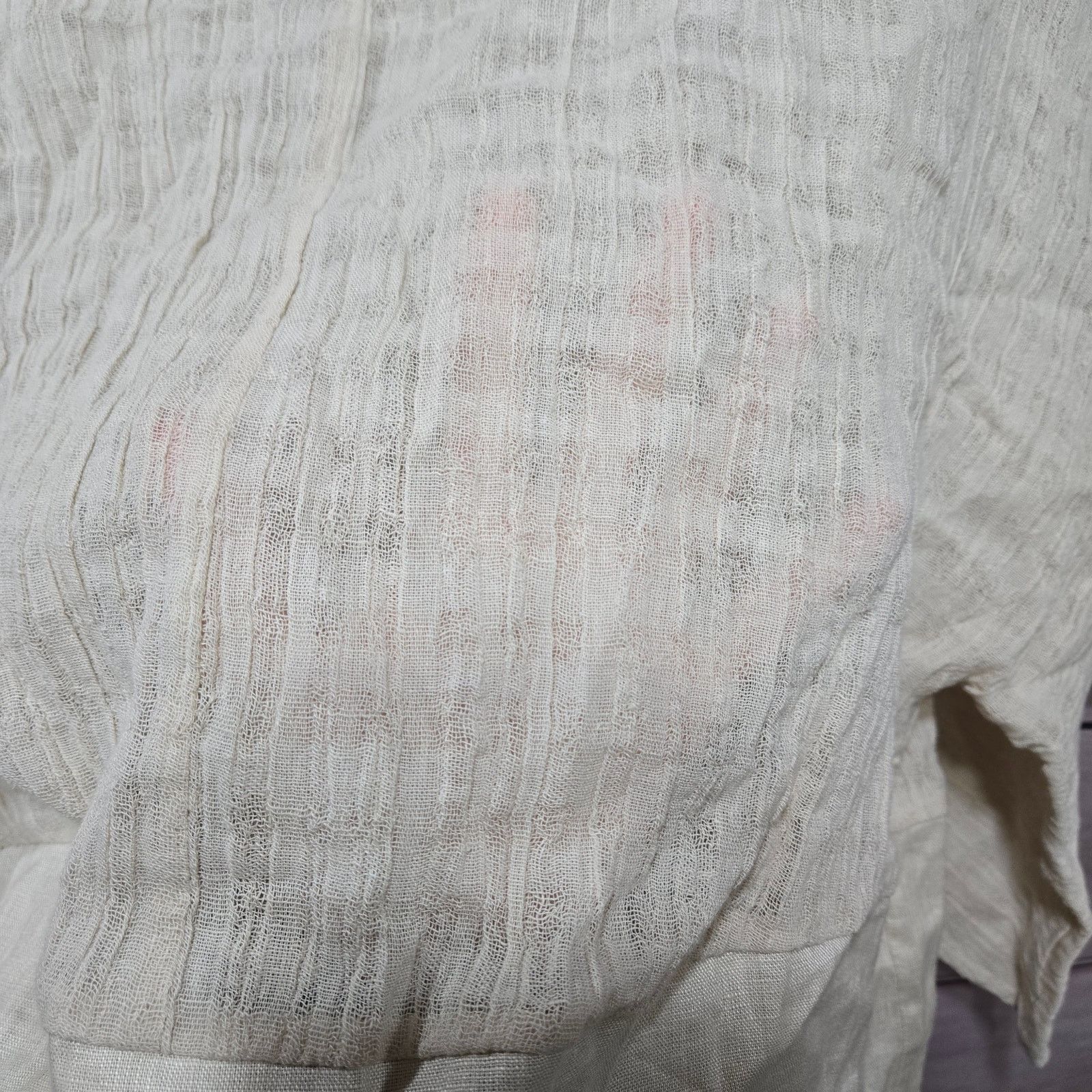 Other Cream Gauze Linen Peplum Blouse Size Small Size S / US 4 / IT 40 - 4 Thumbnail