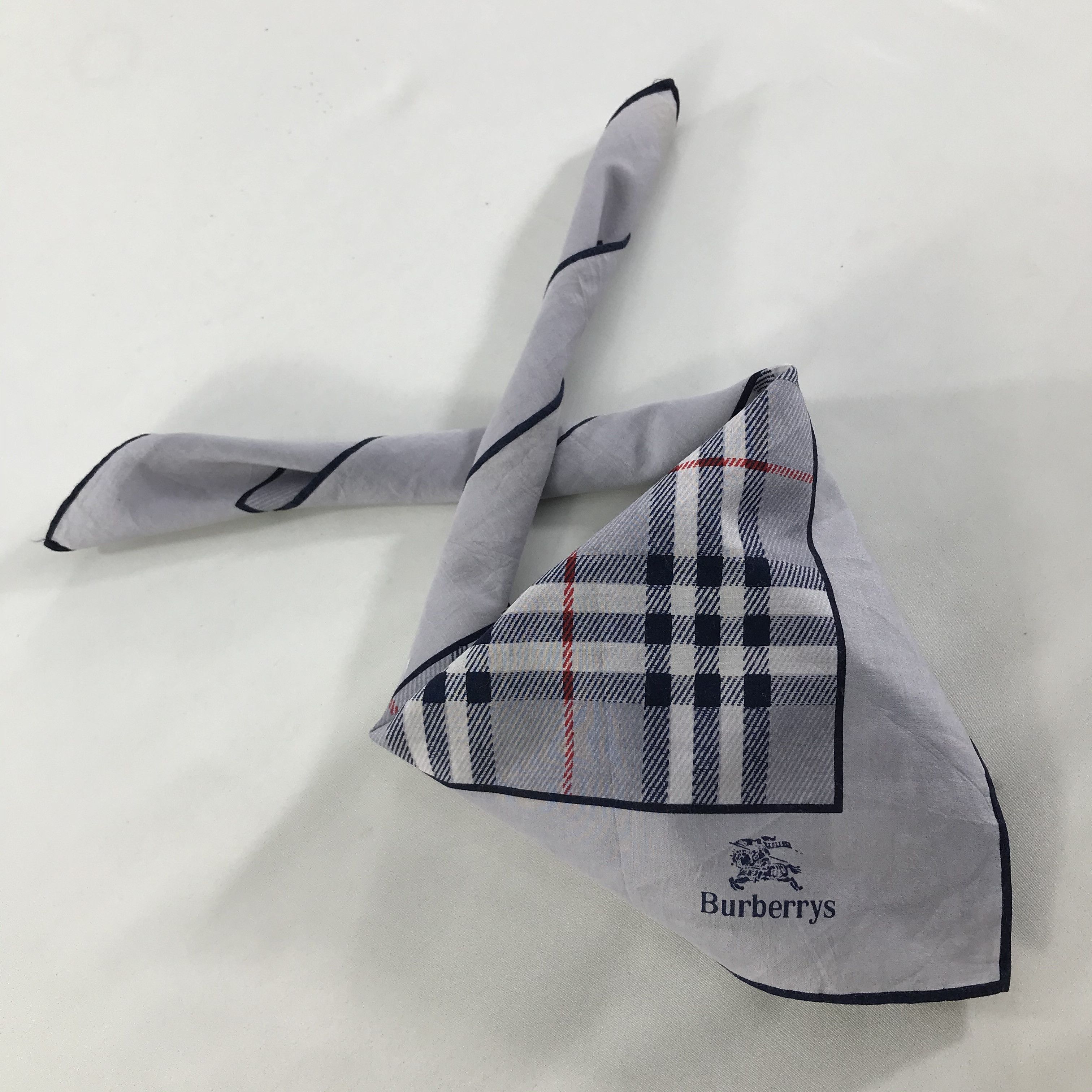 Burberry × Vintage Burberry Bandana / Handkerchief / Neckerchief - S1375 Size ONE SIZE - 4 Thumbnail