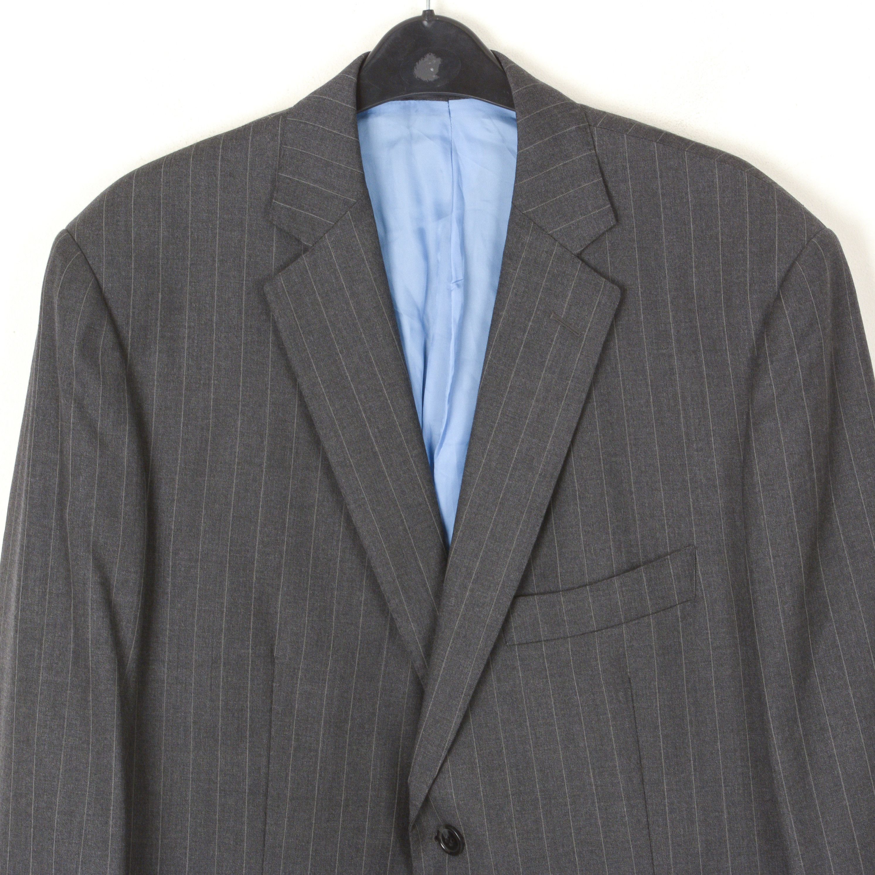 Suitsupply 110's Wool Men UK 46 US Pinstriped Blazer Coat Jacket EU 56 Size 46R - 2 Thumbnail