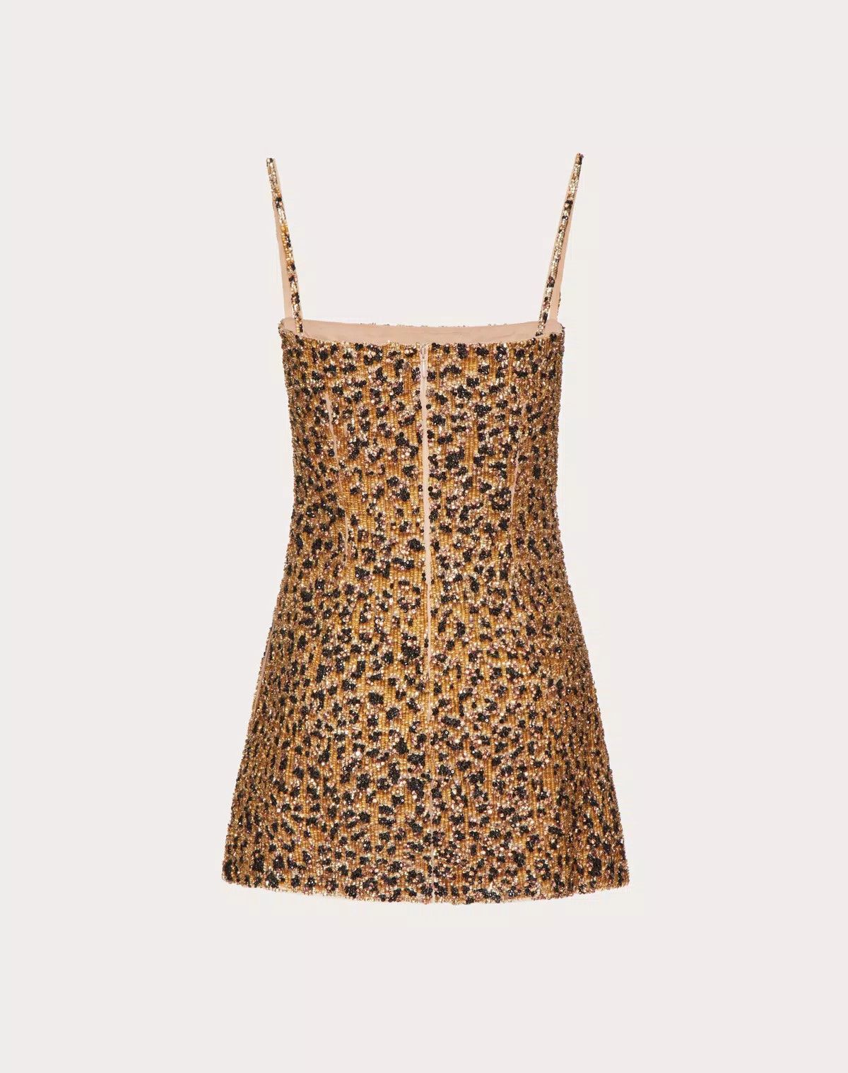 Valentino o1s1wg110426 Short Animalier Organza Dress in Multicolor Size M / US 6-8 / IT 42-44 - 3 Thumbnail