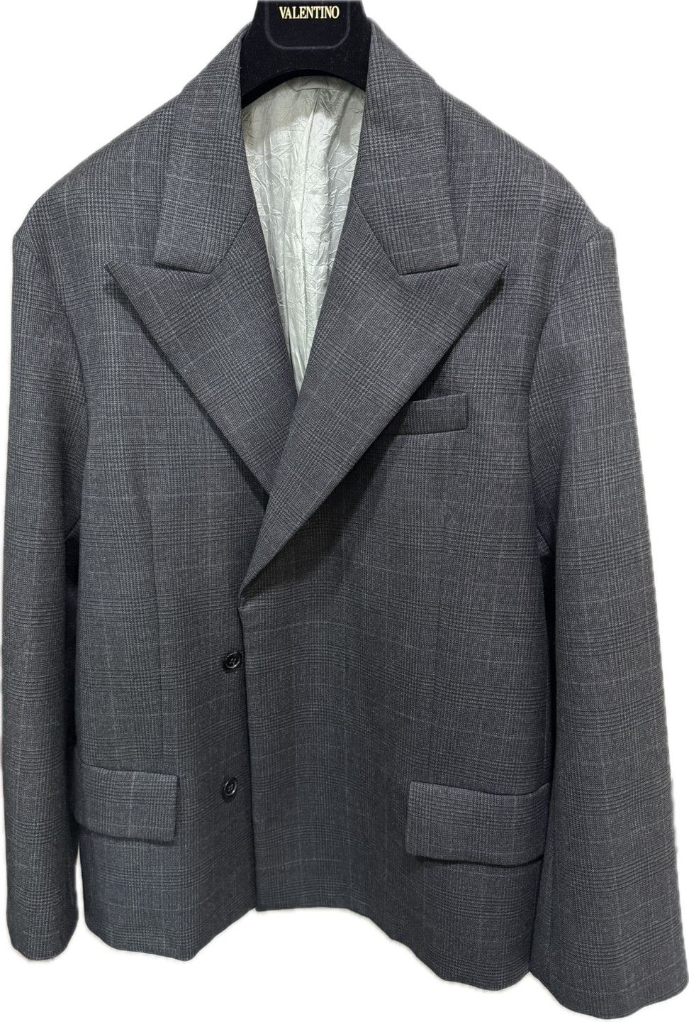 Acne Studios ACNE STUDIOS Fine-check Double-breasted Blazer Size US S / EU 44-46 / 1 - 11 Thumbnail