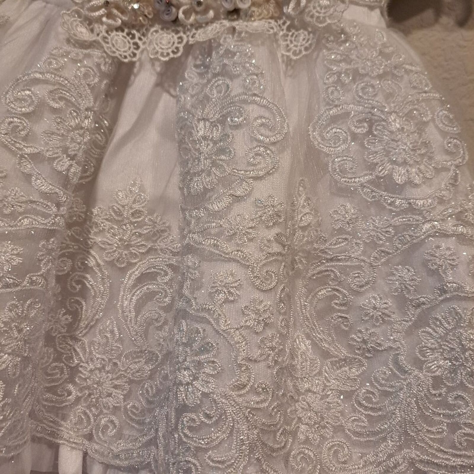 Other Girls white flower girl dress wedding Convertible 2-3 tiers Size S / US 4 / IT 40 - 5 Thumbnail