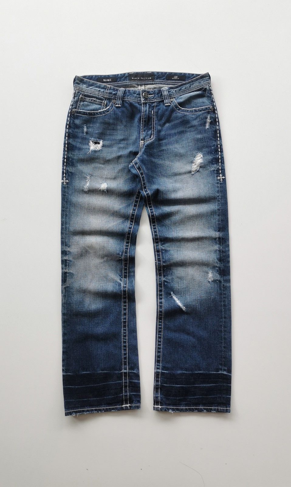 Affliction Y2k Affliction Distressed Denim Black Premium Size US 34 / EU 50 - 2 Thumbnail