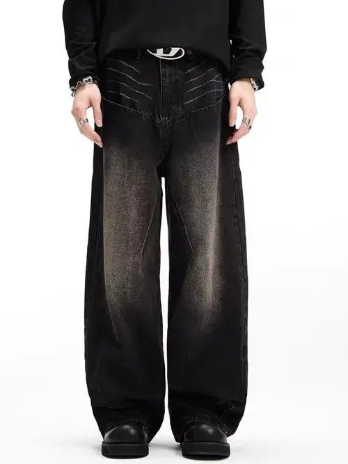 High Sport × Japanese Brand × Jean Retro high street straight wide leg jeans Size US 32 / EU 48 - 1 Thumbnail