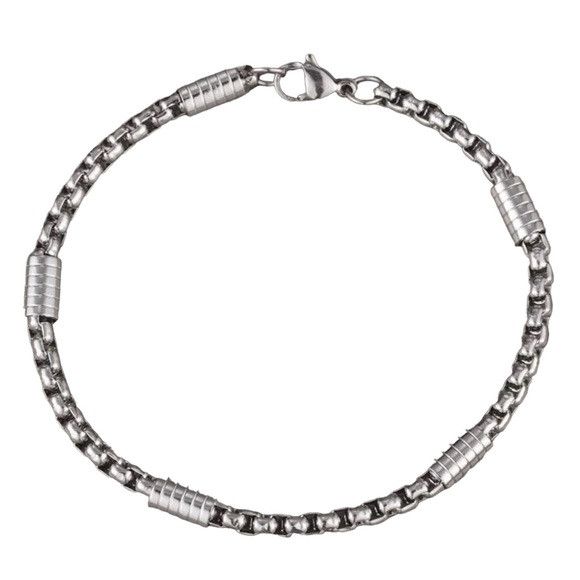 Other Men Simple Style Stainless Steel Link Chain Bracelet Size ONE SIZE - 1 Thumbnail