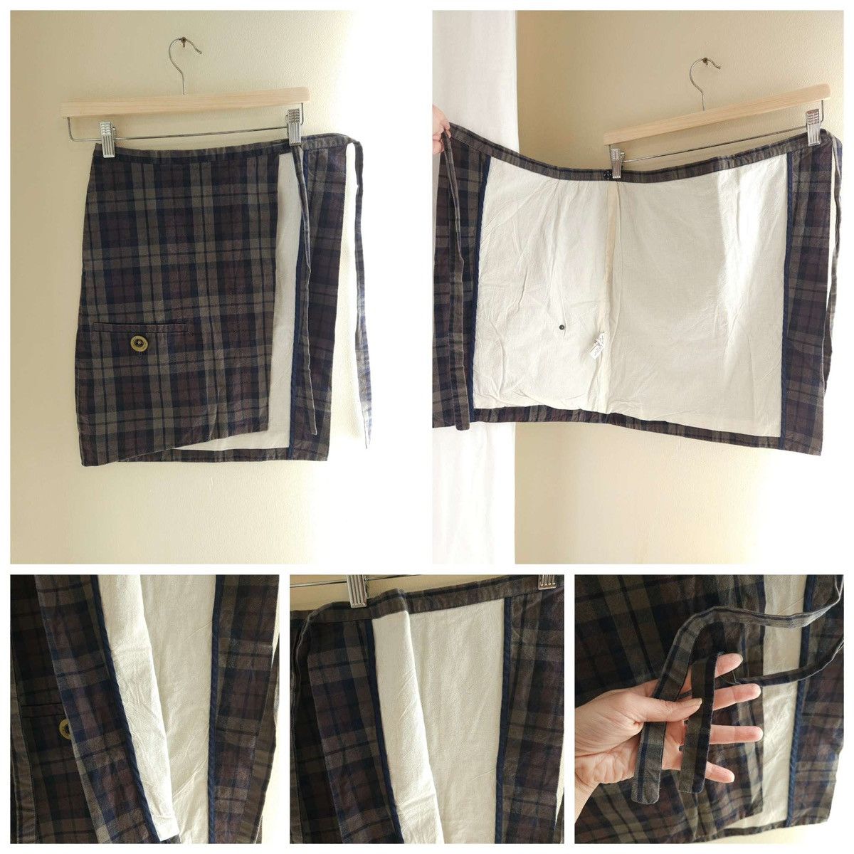 Vintage Rare Vintage Tie Wrap Skirt Cropped Pants Set By Whiplë Size 29" - 23 Thumbnail