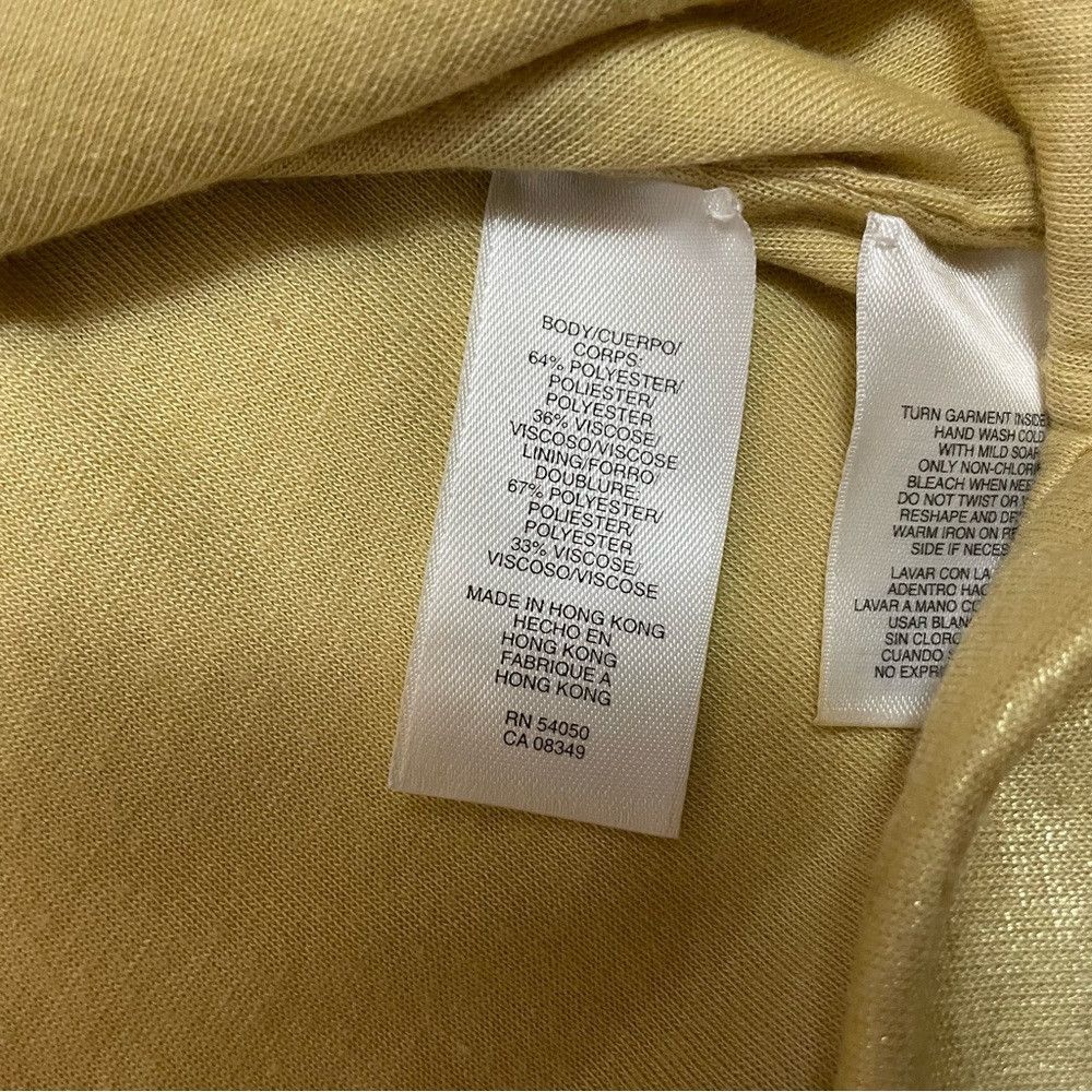 Anne Klein Anne Klein Viscose Blend Sleeveless Yellow Metallic Top Siz Size M / US 6-8 / IT 42-44 - 8 Thumbnail