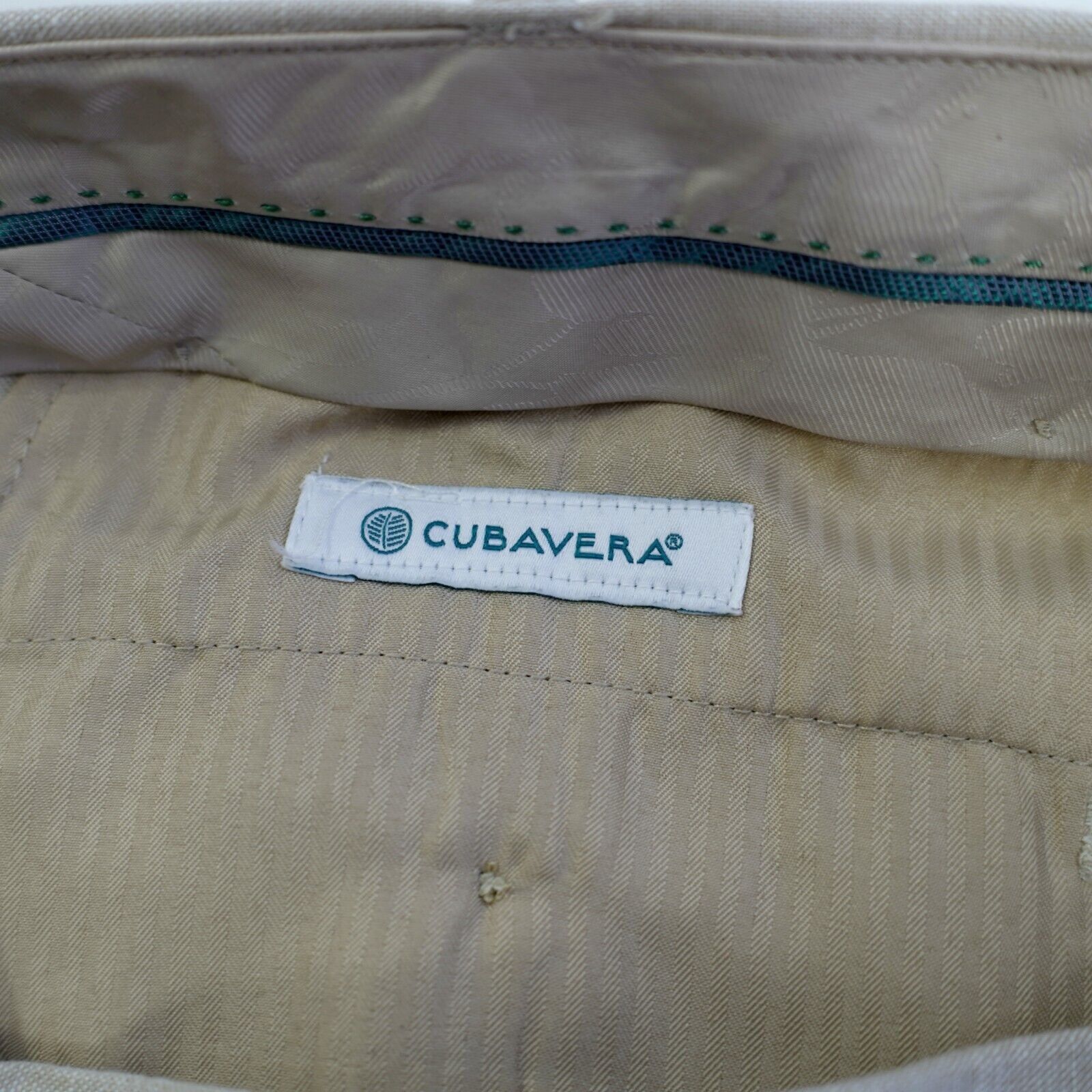 Cubavera Cubarvera Linen Blend Sand Tan 40/30 Dress Pants Flat Front Size 40R - 4 Thumbnail