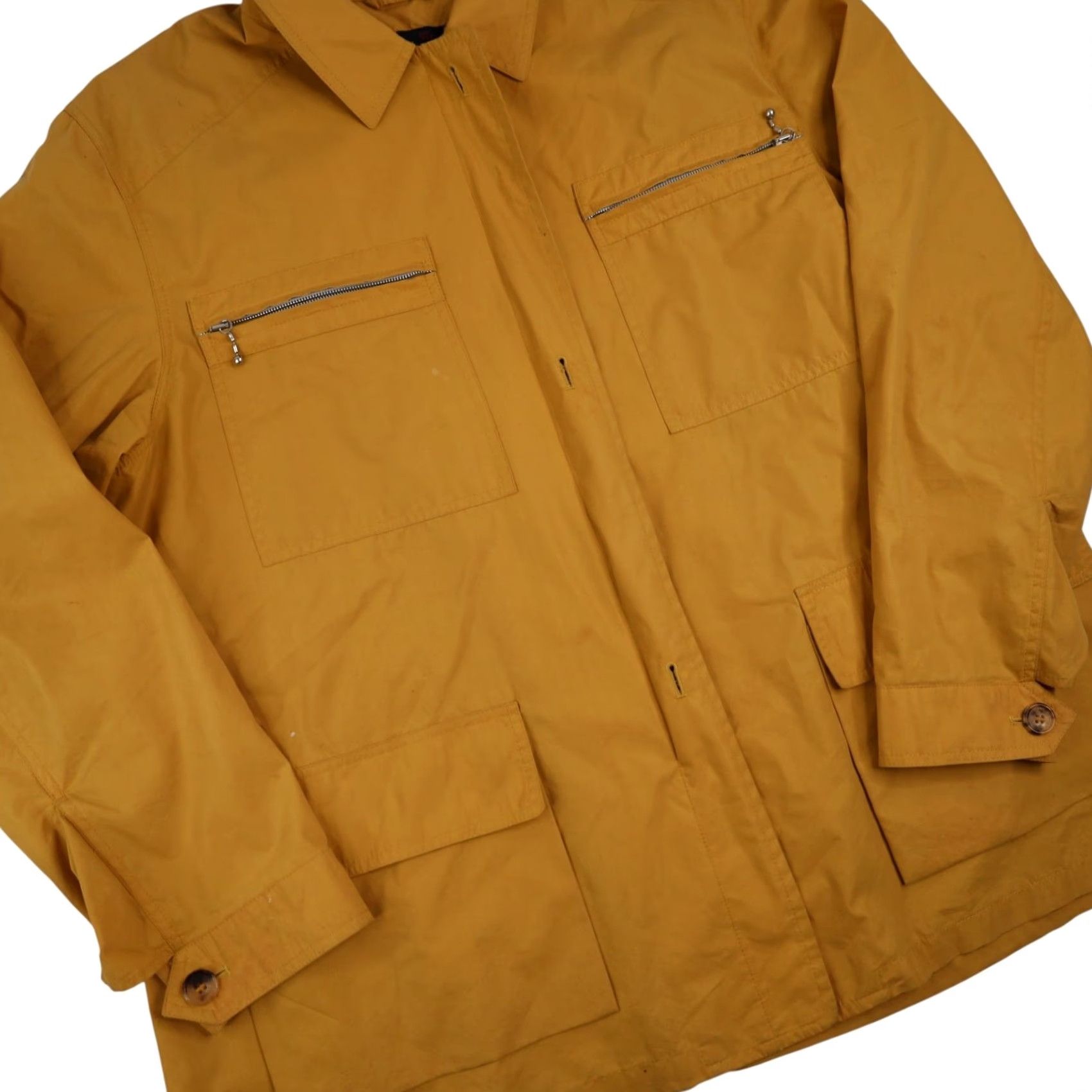 Vintage VINTAGE Arfango Men XL Light weight Jacket Windbreaker Yellow Men's XL Light weight Jacket Size US XL / EU 56 / 4 - 3 Thumbnail