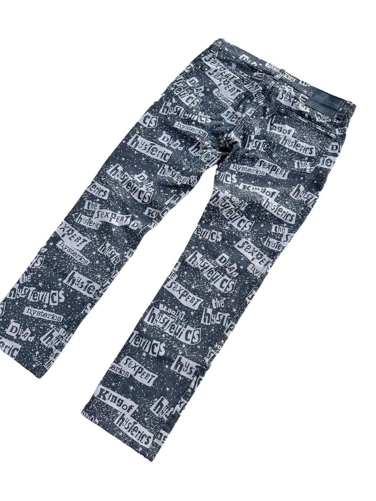 Hysteric Glamour 2000’s HYSTERIC GLAMOUR “SEXPERT” All Over Printed Jeans Size US 32 / EU 48 - 3 Thumbnail