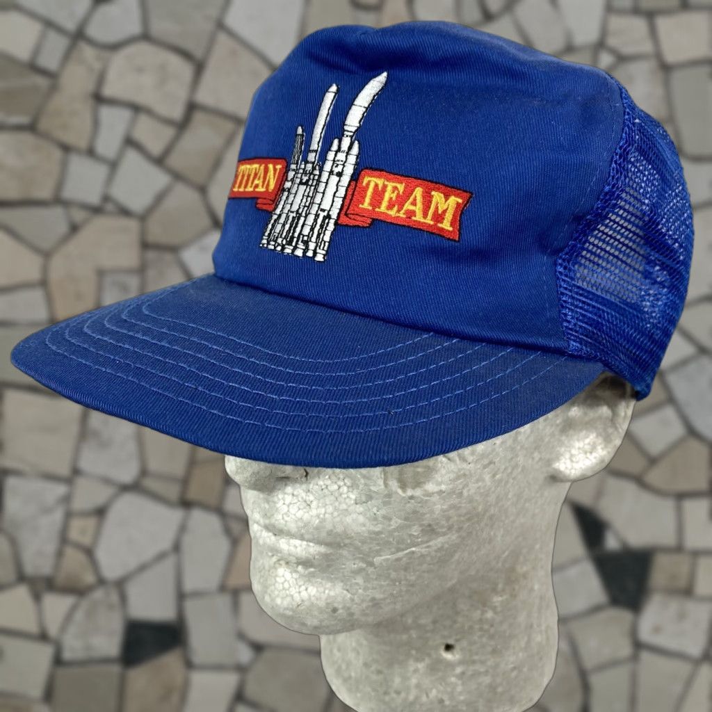 NASA VINTAGE NASA Titan Missile Team Hat Cap Blue Strap Back Cap Size ONE SIZE - 1 Thumbnail
