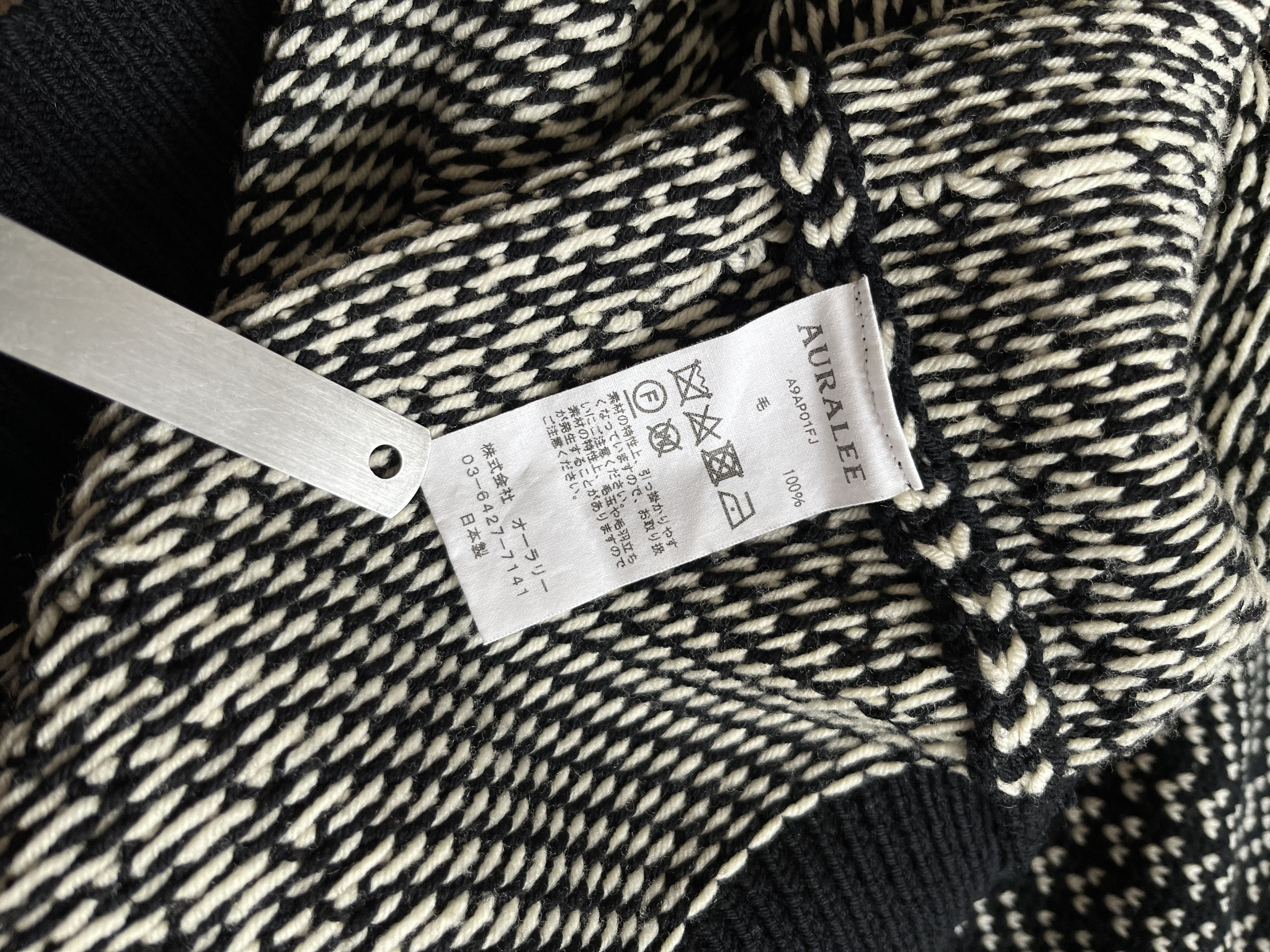 Auralee HARD TWIST MERINO JACQUARD KNIT BIG P/O | Grailed