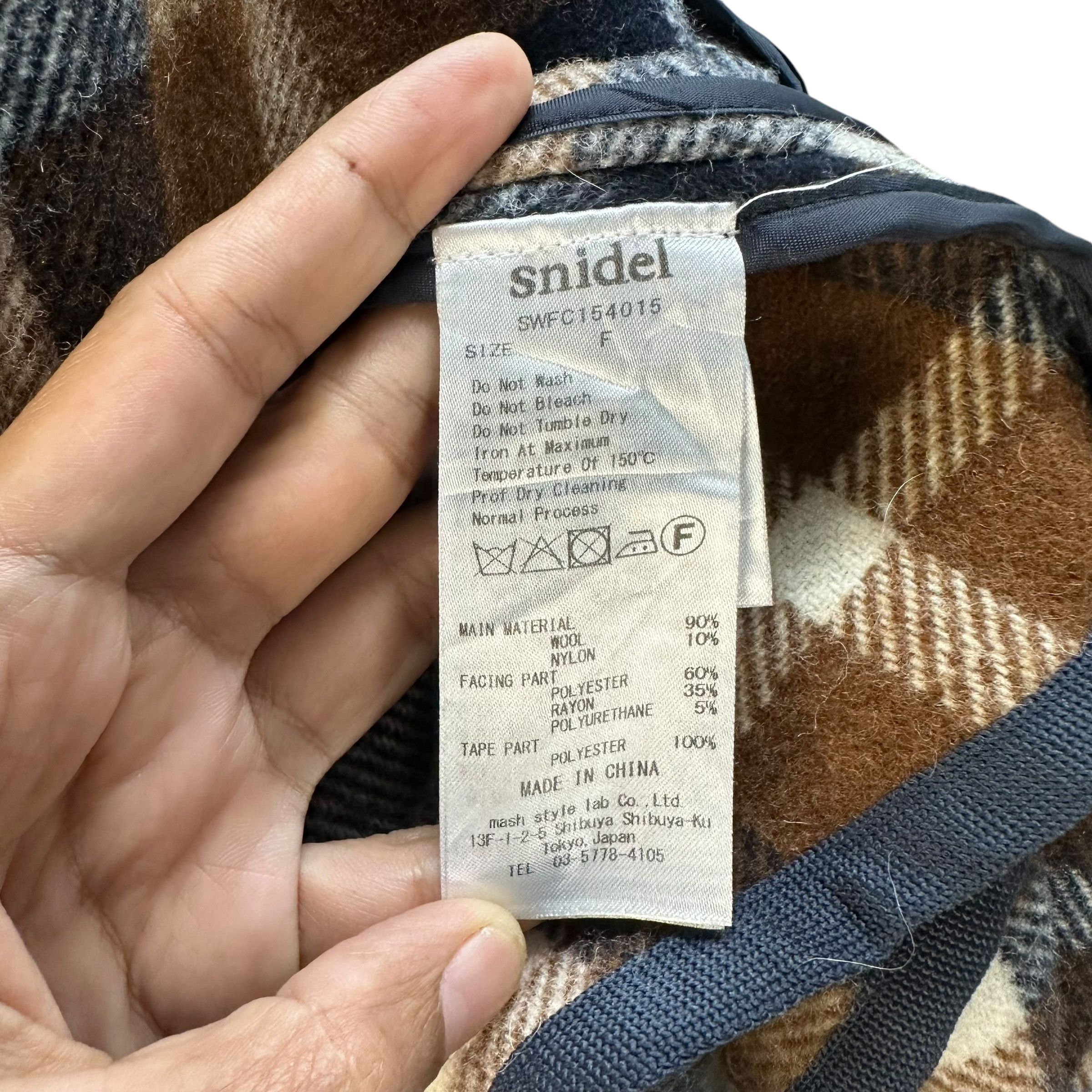 Other SNIDEL Checked Wool Shawl Capes Double Layered #A55-1262 Size US XXL / EU 58 / 5 - 9 Thumbnail