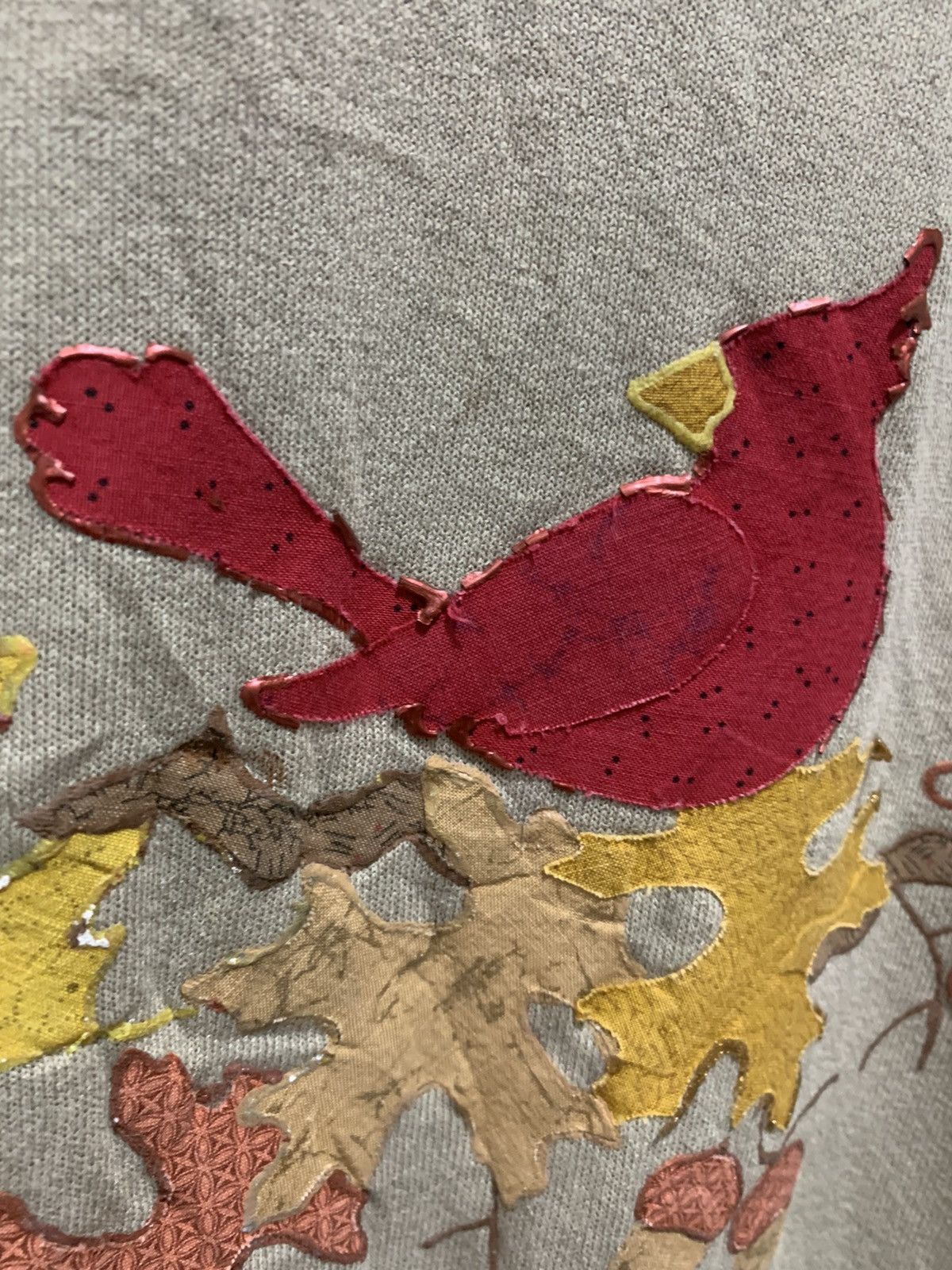 Jerzees Vintage Jerzees Art Cardinal Bird Autumn Leave Sweatshirt Size US XL / EU 56 / 4 - 9 Thumbnail