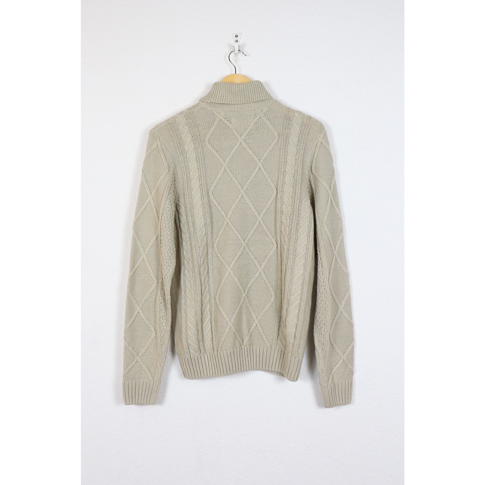 Folk Folk Beige Warm Cable Knit Turtleneck Sweater Jumper Size US S / EU 44-46 / 1 - 6 Thumbnail
