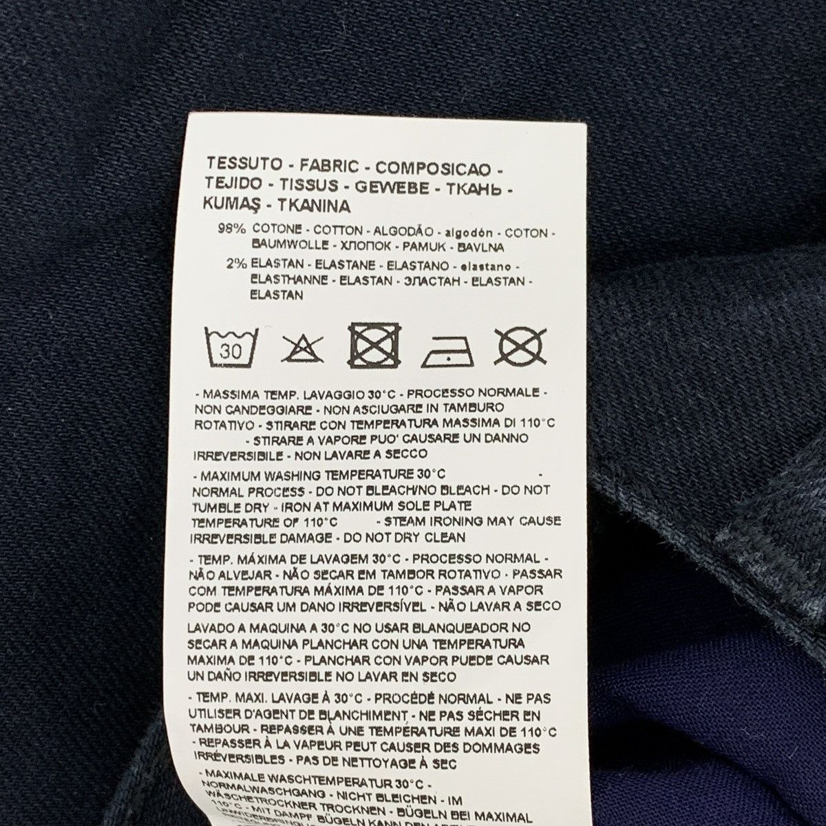 Armani Armani Dark Blue Cotton Denim Pants K26WX Size 29" - 9 Thumbnail