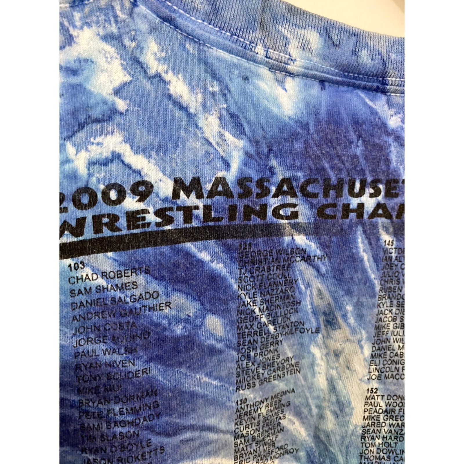 Delta MIAA State Wrestling Championships 2009 Mens XL Blue Tye Dye T-Shirt Size US XL / EU 56 / 4 - 8 Thumbnail