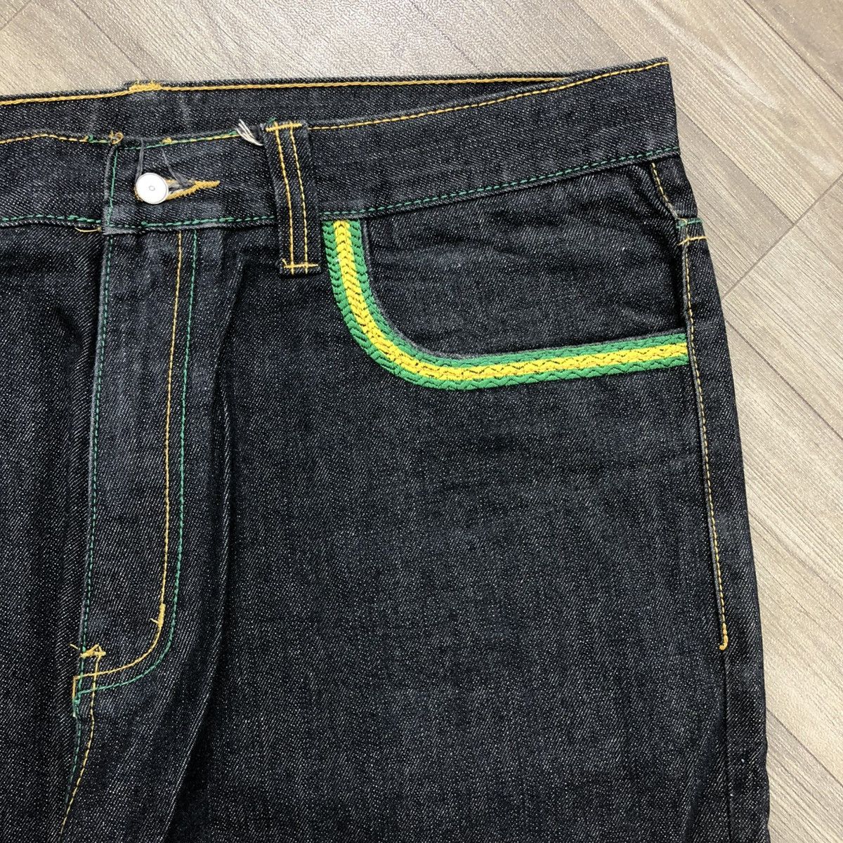 Coogi × Japanese Brand × Vintage RARE🇯🇲 Y2K Vintage Coogi Jamaica Baggy Embroidered Jeans Size US 40 / EU 56 - 10 Thumbnail