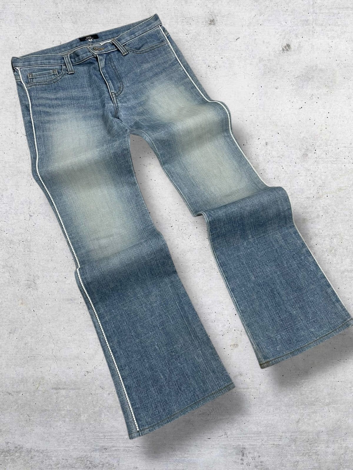 Yohji Yamamoto VINTAGE YOHJI YAMAMOTO JAPAN DESIGNER FLARED DIAMOND DENIM Size US 30 / EU 46 - 2 Thumbnail
