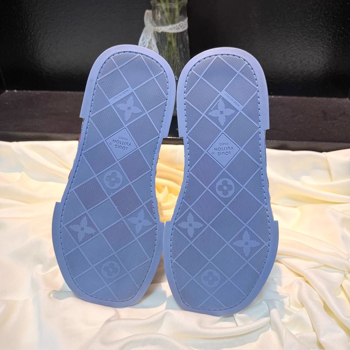Louis Vuitton LV x TM Cherry Denim Platform Sandal 37 (new w/ box, tried) Size US 6.5 / IT 36.5 - 6 Thumbnail
