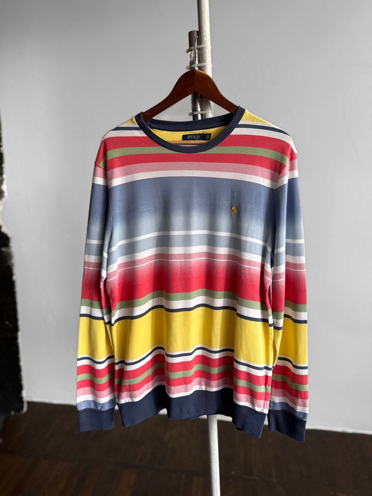 Polo Ralph Lauren Polo Ralph Lauren Mens Multicolor Striped Long Sleeve TShirt Size US M / EU 48-50 / 2 - 5 Thumbnail