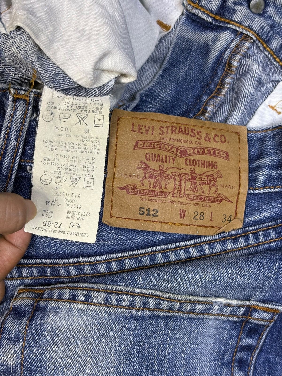 Levi's Vintage 90s Levis 512 Mud Wash Distressed Loose Jeans Size US 28 / EU 44 - 11 Thumbnail