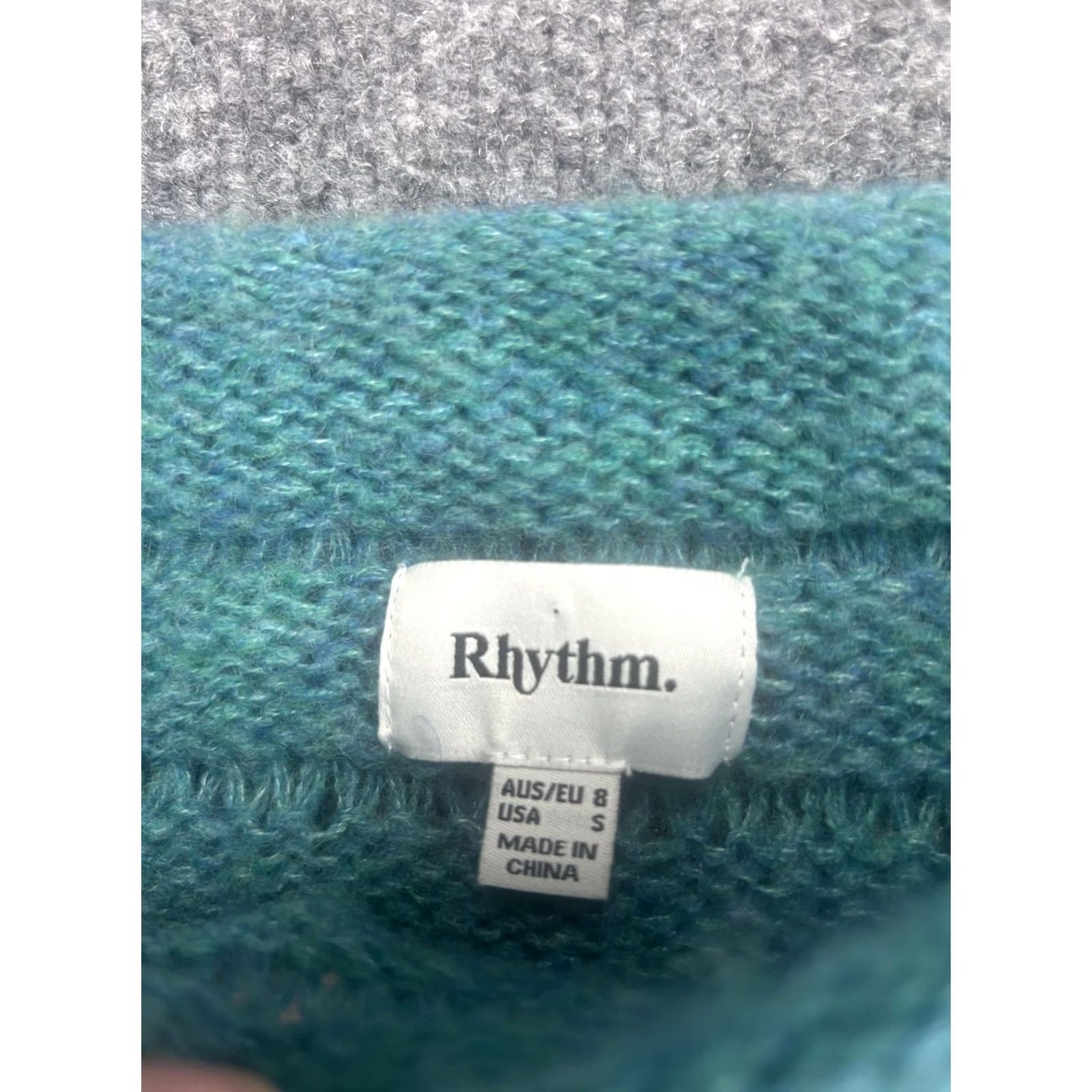 Rhythm Rhythm Womens Small Green Open Knit Crew Neck Lightweight Pullover Top Sweater Knit Casual Fall Knitwear Mens Women? Size S / US 4 / IT 40 - 2 Thumbnail