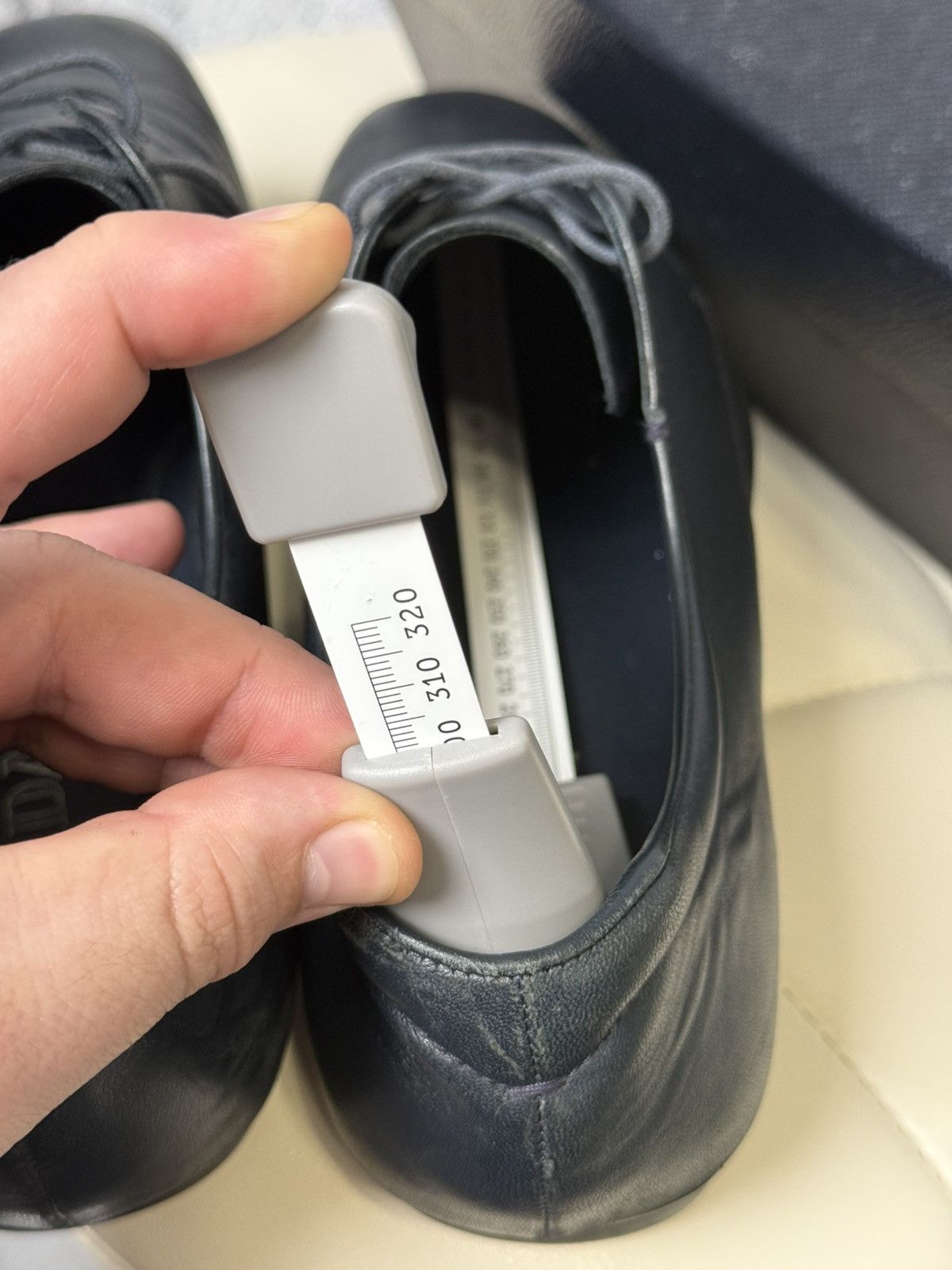 Prada PRADA Navy Leather Lace Up Men’s Shoes With Logo (2ED 034) Size US 11 / EU 44 - 25 Thumbnail