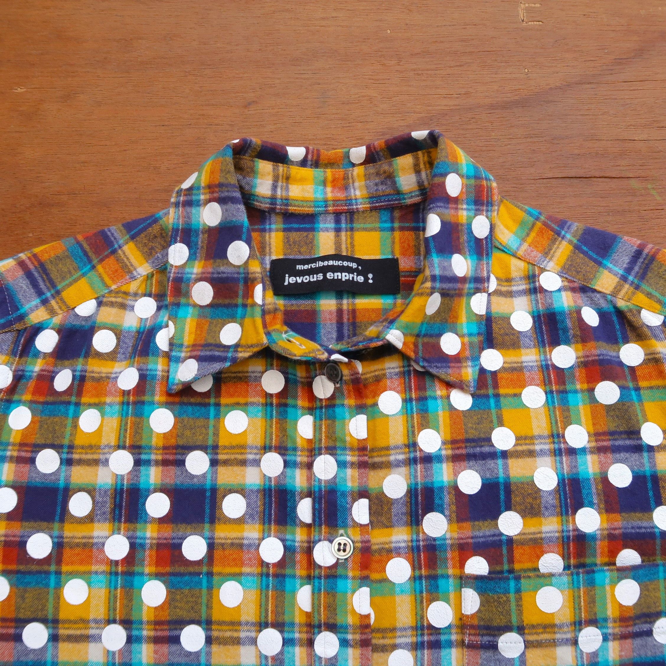 Issey Miyake Vintage Issey Miyake Mercibeaucoup Polka Dot Flannel Shirt Size US M / EU 48-50 / 2 - 3 Thumbnail