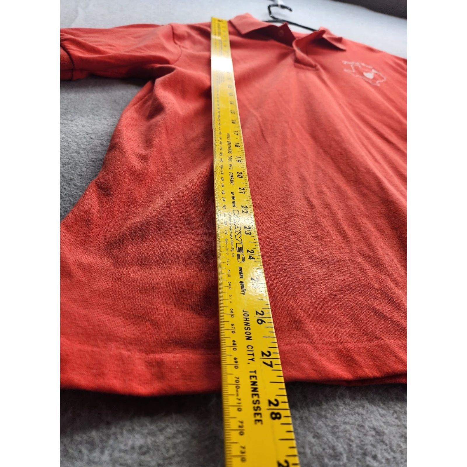 Hanes VINTAGE Hanes Polo Shirt Heart Of Texas Size Large Red Faded USA Mens Polo L Red Heart Texas 90s? Size US L / EU 52-54 / 3 - 7 Thumbnail
