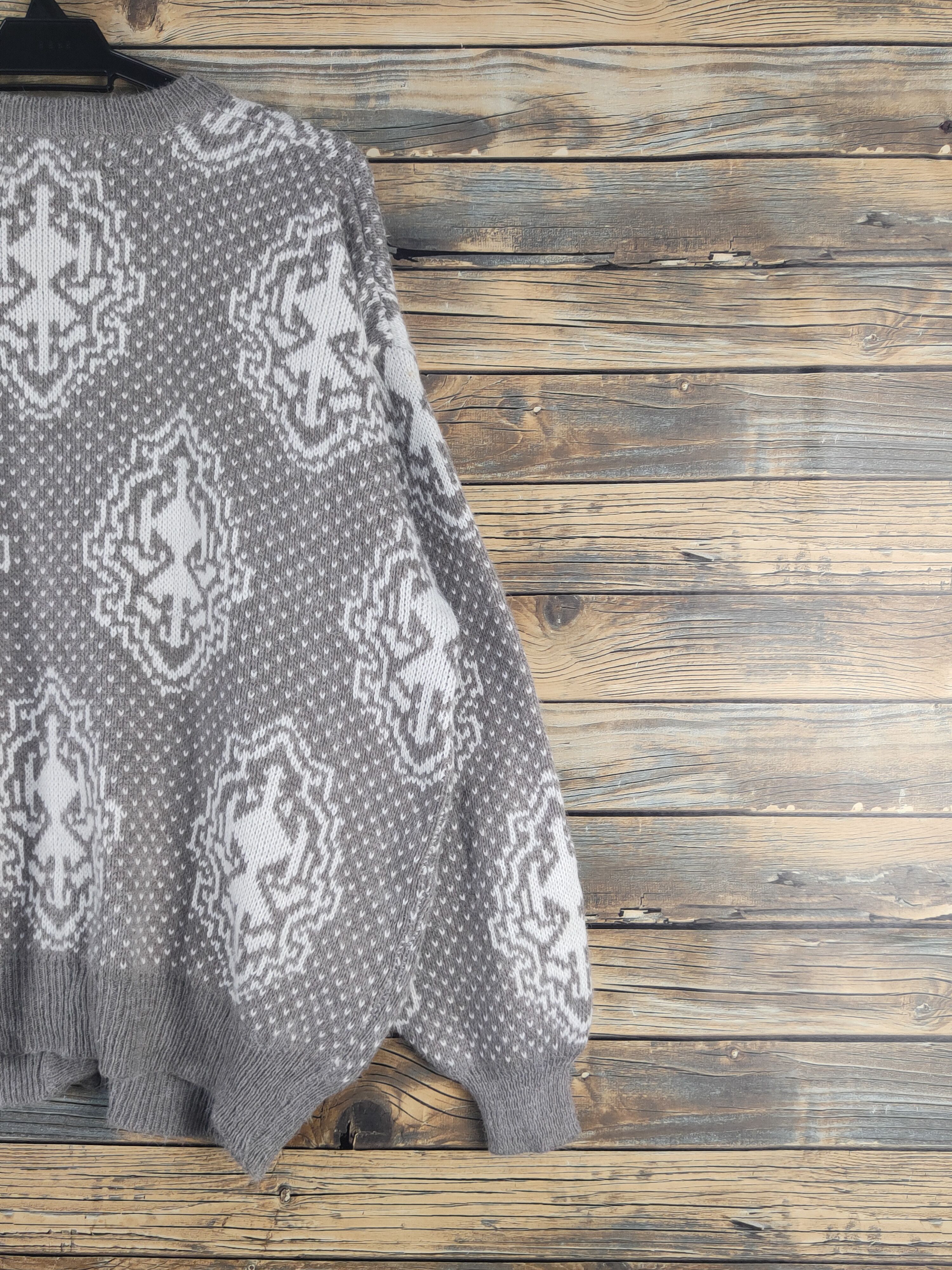 Japanese Brand DL Mackoul vintage Gray Knitwear Cardigan #46-194T Size XL / US 12-14 / IT 48-50 - 9 Thumbnail