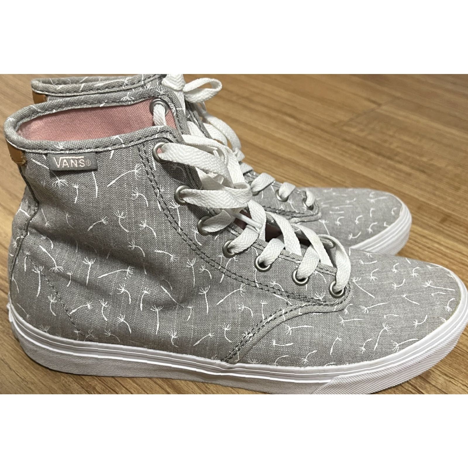 Vans VANS Sneaker Women's High Top Dandelion Print White Grey Size 8 Casual Shoes Size M / US 6-8 / IT 42-44 - 3 Thumbnail