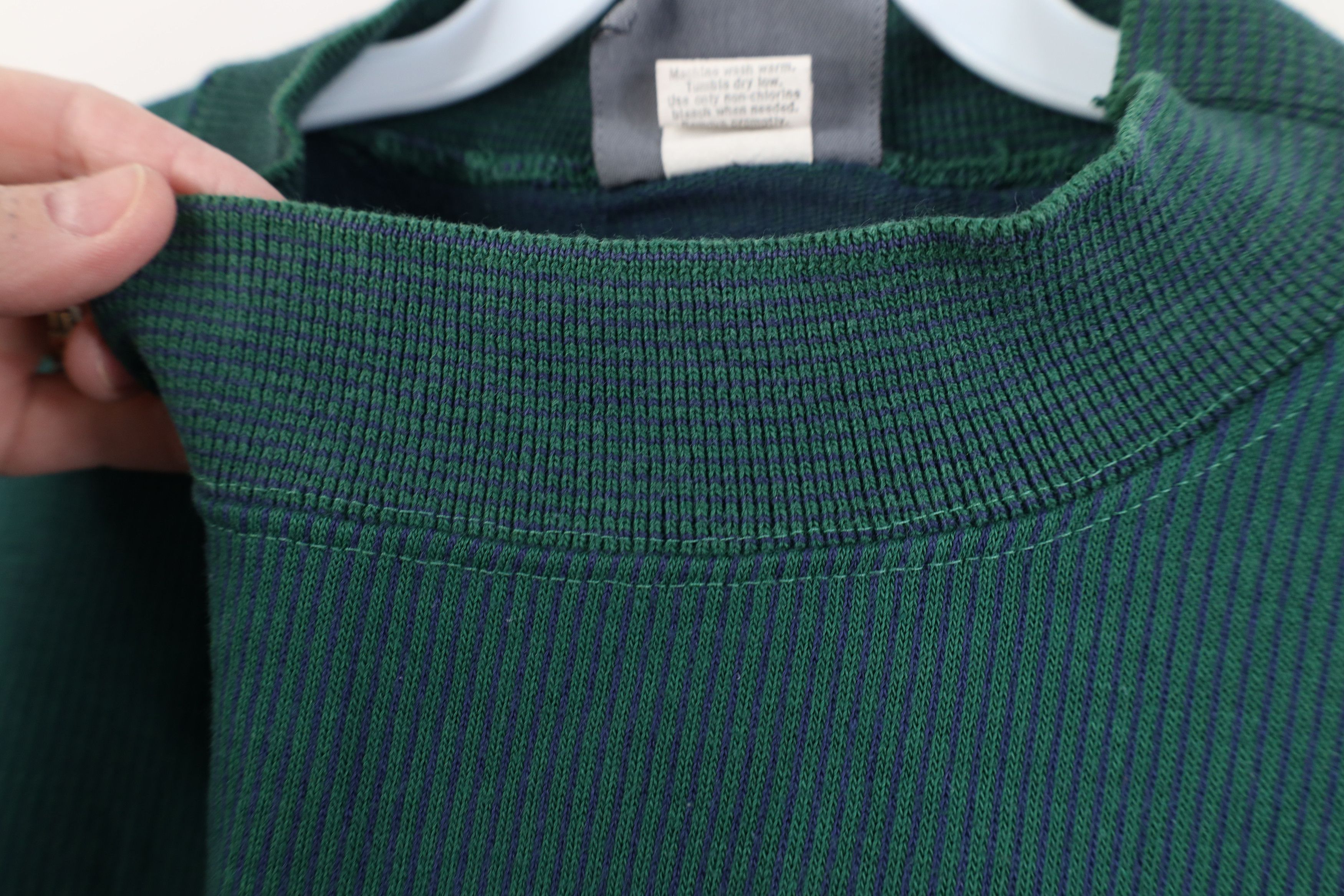 Vintage Vintage 90s Streetwear Ribbed Knit Mock Neck T-Shirt USA Size US XXL / EU 58 / 5 - 4 Thumbnail