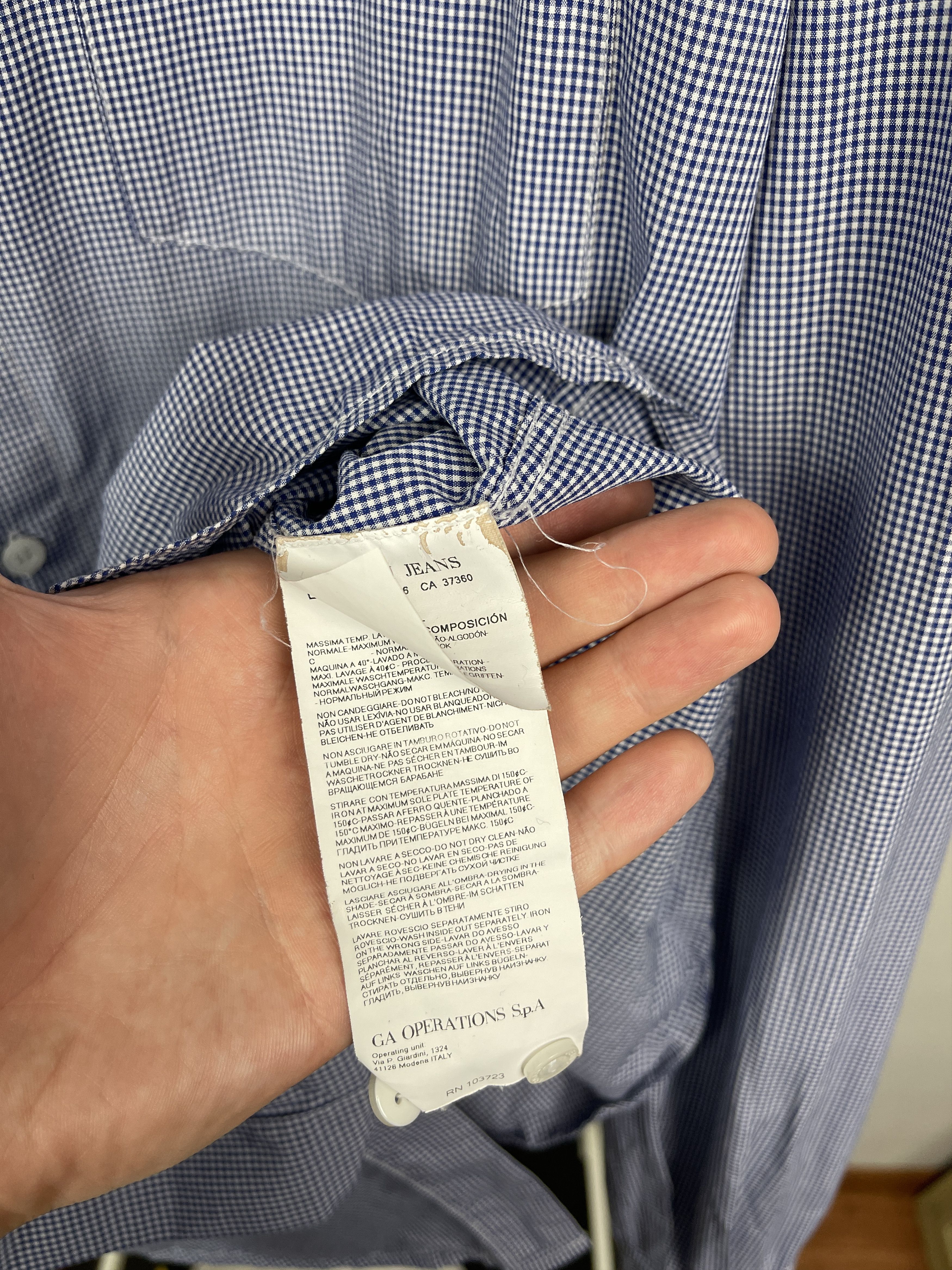 Armani Armani jeans shirt men button ups cotton L XL Size US L / EU 52-54 / 3 - 3 Thumbnail