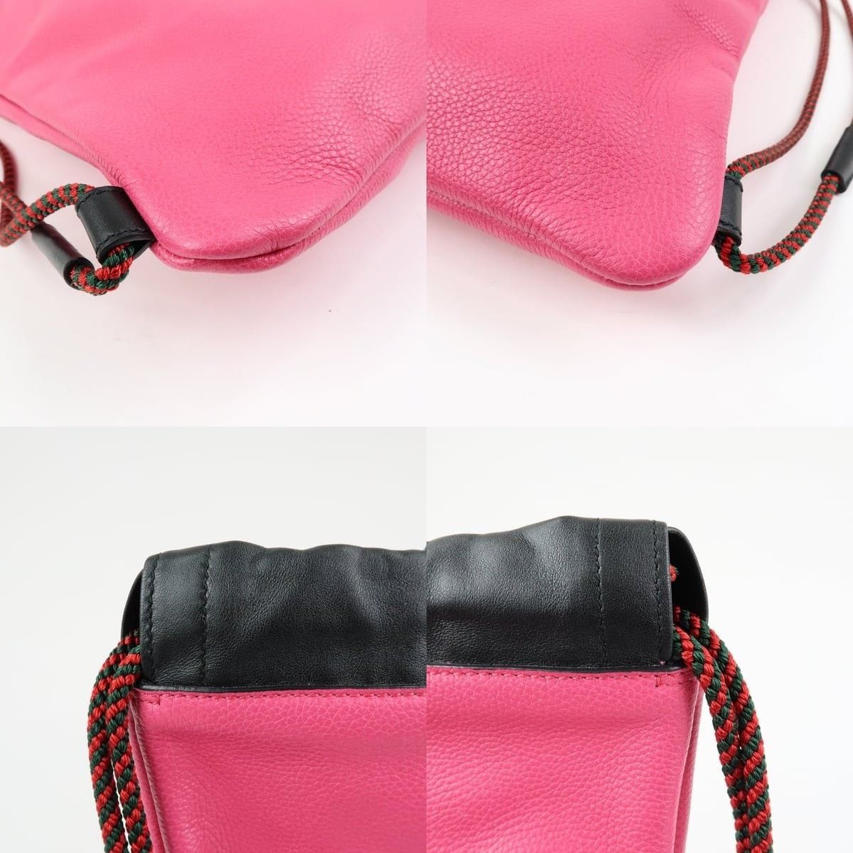 Gucci Gucci Logo Drawstring Calfskin Backpack Pink Size ONE SIZE - 5 Thumbnail
