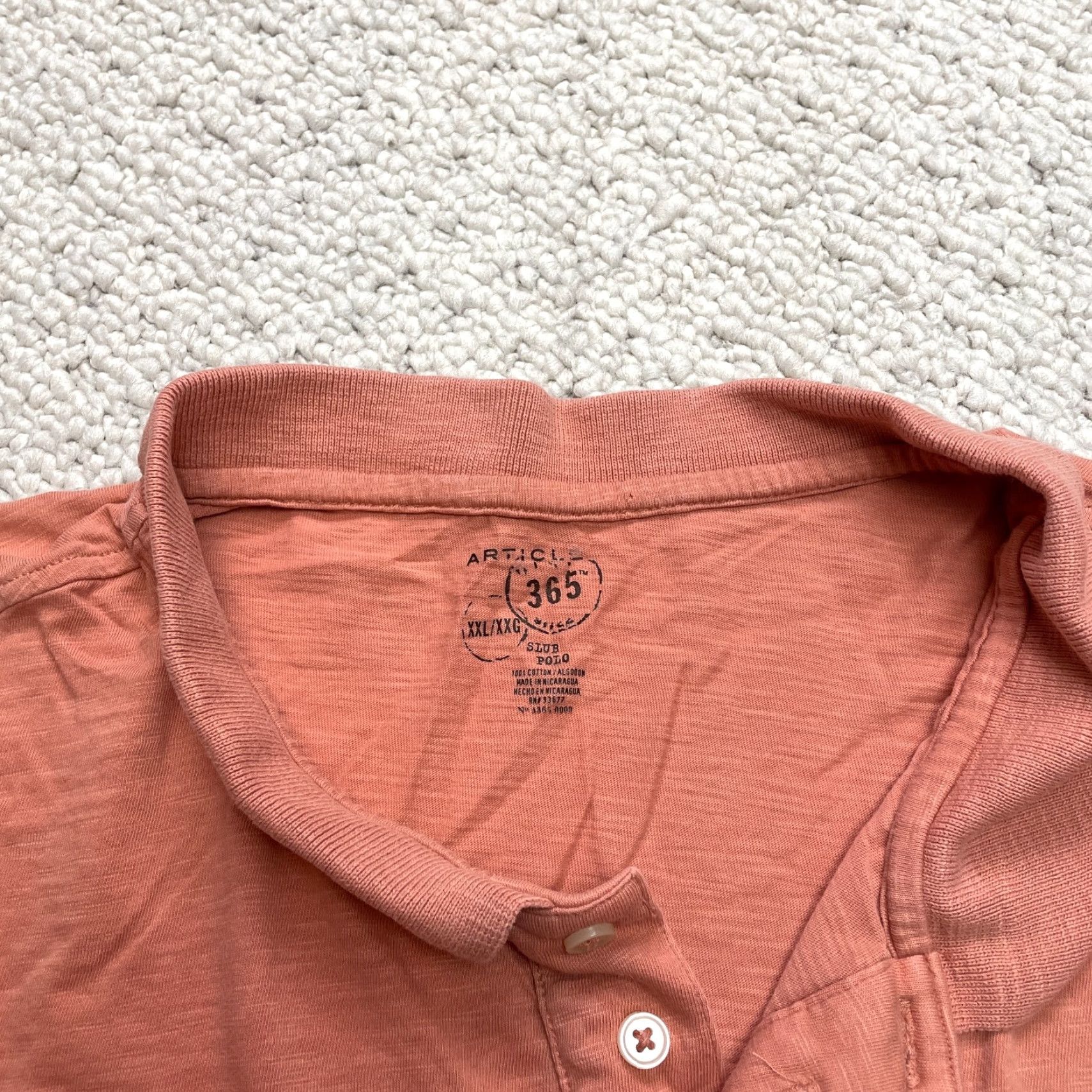 Vintage Article 365 Polo Shirt Mens 2XL Orange Short Sleeve Logo Knit Cotton Casual Shirt Polo Men Orange 2XL Logo 365 Vintage No 90s? Size US XXL / EU 58 / 5 - 4 Thumbnail