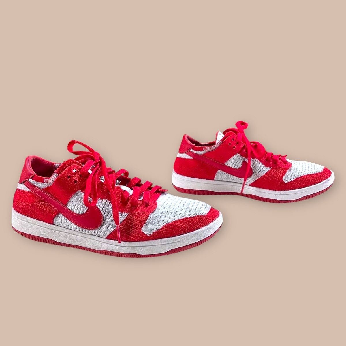 Nike Nike Dunk Low FLYKNIT "University Red" Size US 9 / EU 42 - 6 Thumbnail