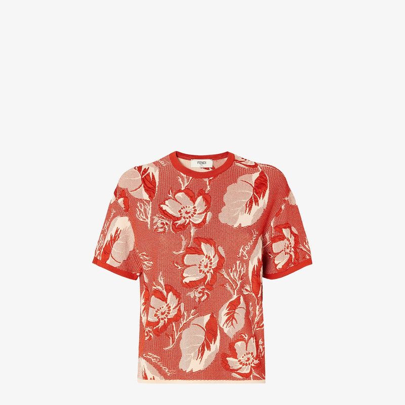 Fendi o1s1wg110326 T Shirt in Red Size L / US 10 / IT 46 - 1 Thumbnail