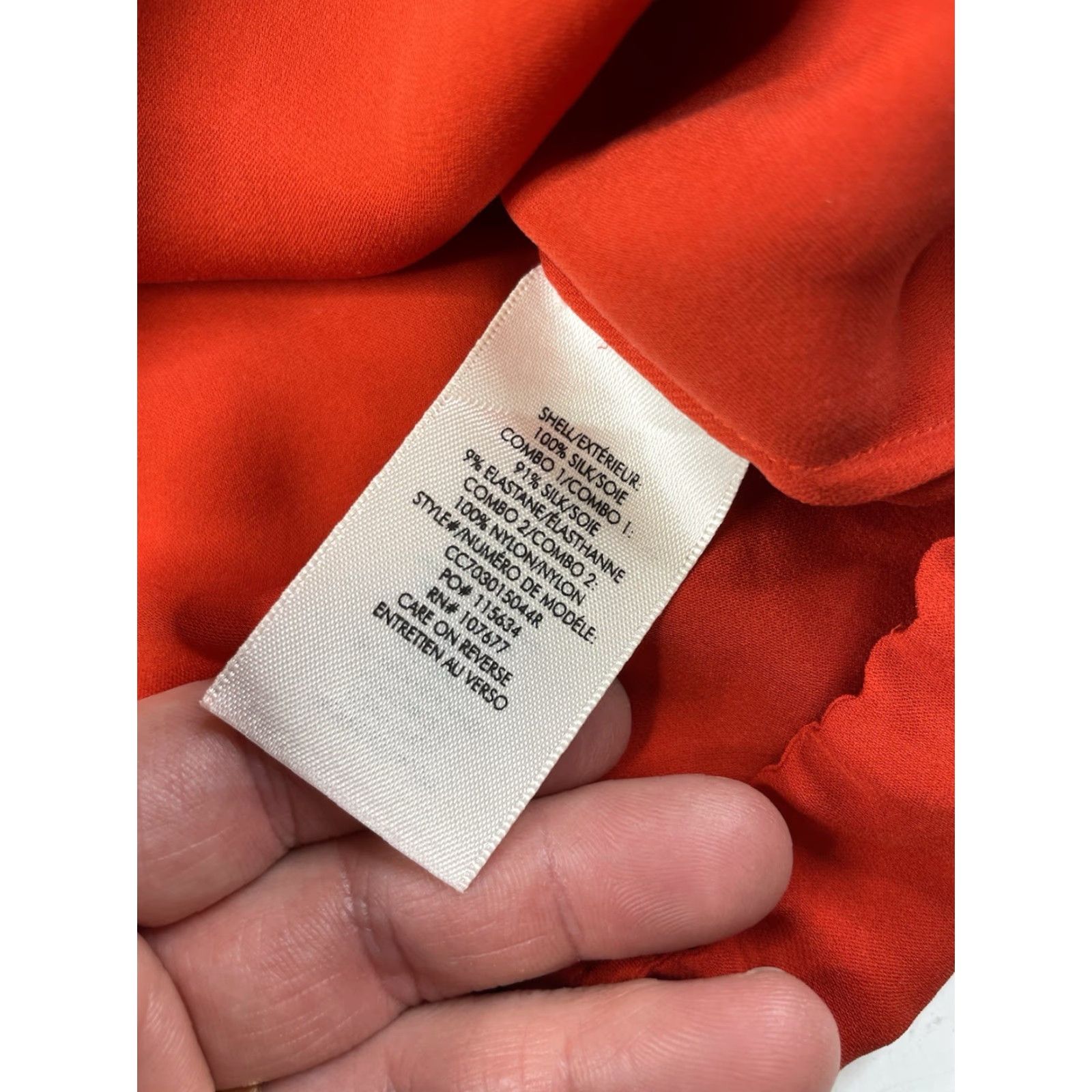 Alice + Olivia Alice + Olivia Blouse Shirt Off-the-Shoulder Silk Halter Top Red Black Sz S Regular Women Size S / US 4 / IT 40 - 8 Thumbnail