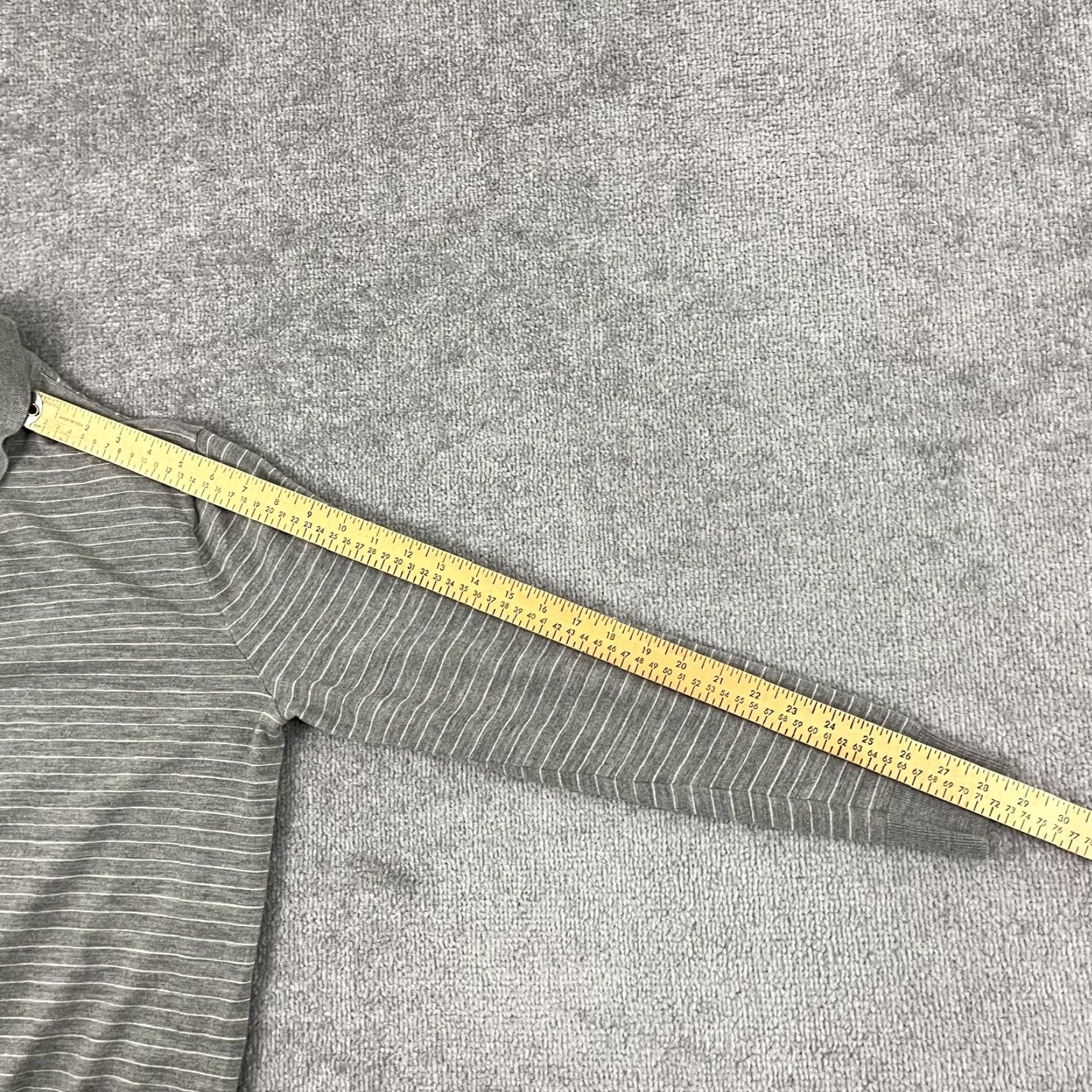 Ralph Lauren Polo Ralph Lauren Polo Sweater Mens S/M Gray Striped Wool Blend Collar Jumper Size US S / EU 44-46 / 1 - 5 Thumbnail
