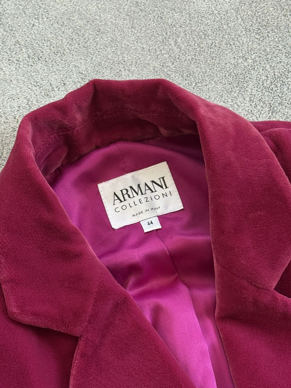 Armani Collezioni Armani Collezioni IT44 pink velour velvet blazer jacket Size M / US 6-8 / IT 42-44 - 4 Thumbnail